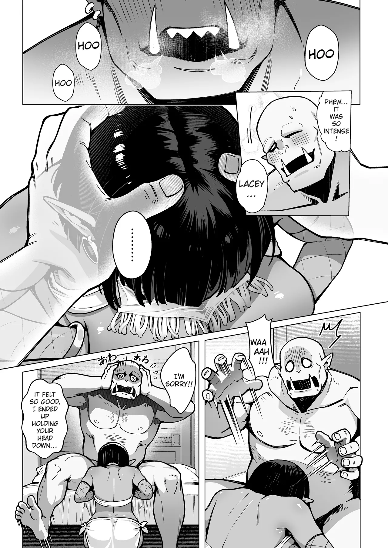 [Master of Tea & Chaos Studio (Sencha Bashira, Mugicha Bashira)]Yosei Shoukan 3-goushitsu Lacy ~Kasshoku Hada Elf o Shimei Shita Dotei Orc~ 1[English] [Comics EnjoyerTranslation] [Decensored] Page 13