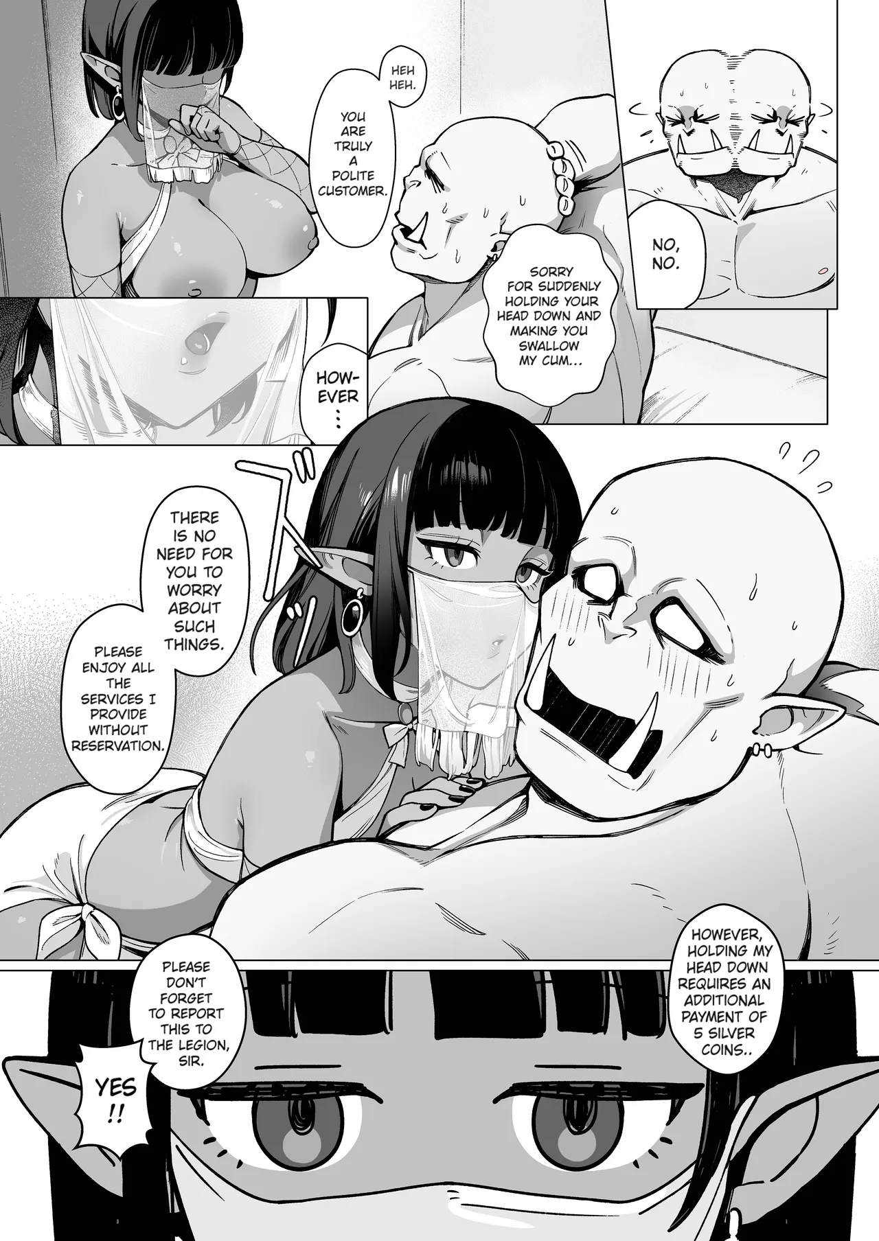 [Master of Tea & Chaos Studio (Sencha Bashira, Mugicha Bashira)]Yosei Shoukan 3-goushitsu Lacy ~Kasshoku Hada Elf o Shimei Shita Dotei Orc~ 1[English] [Comics EnjoyerTranslation] [Decensored] Page 15