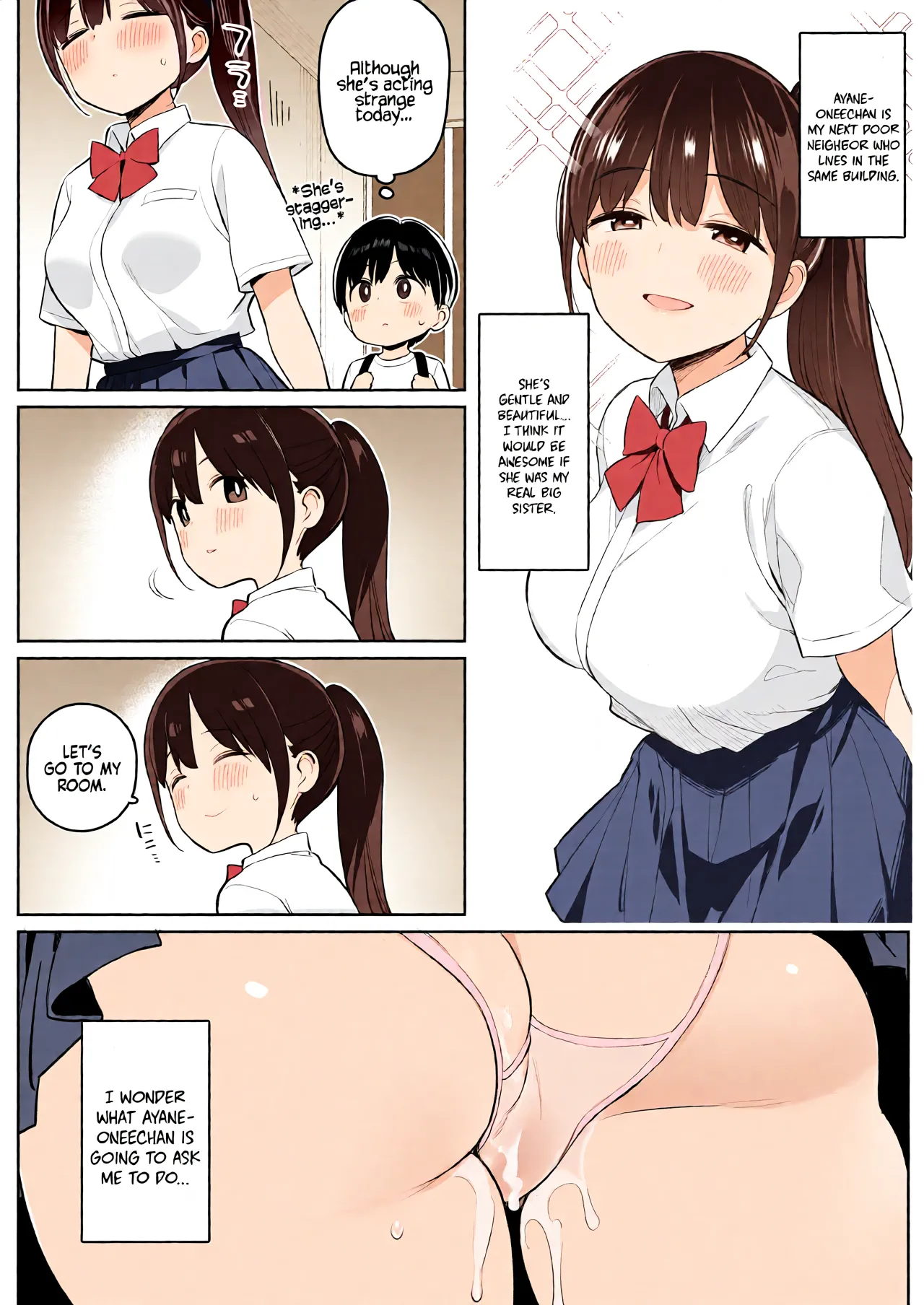 [Higuma-ya (Nora Higuma)]The Story of How The Big Sister Neighbor Squeezed My Semen Because She was a Succubus[English] [LumaNH] [AI Colored] Page 3