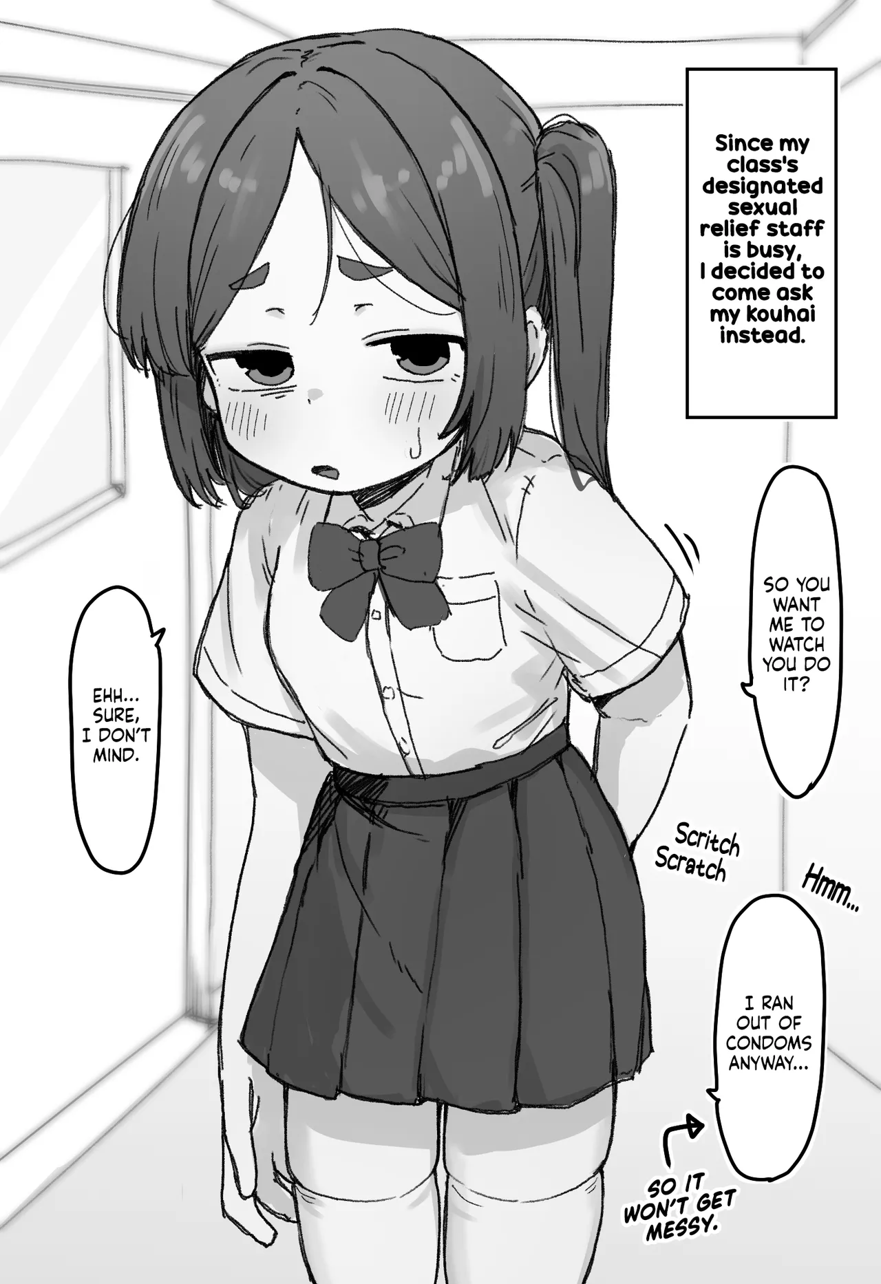 [Dobepopon]○Shori Gakari-chan | Sexual Relief-chan[English] [NudeSalad] Page 1