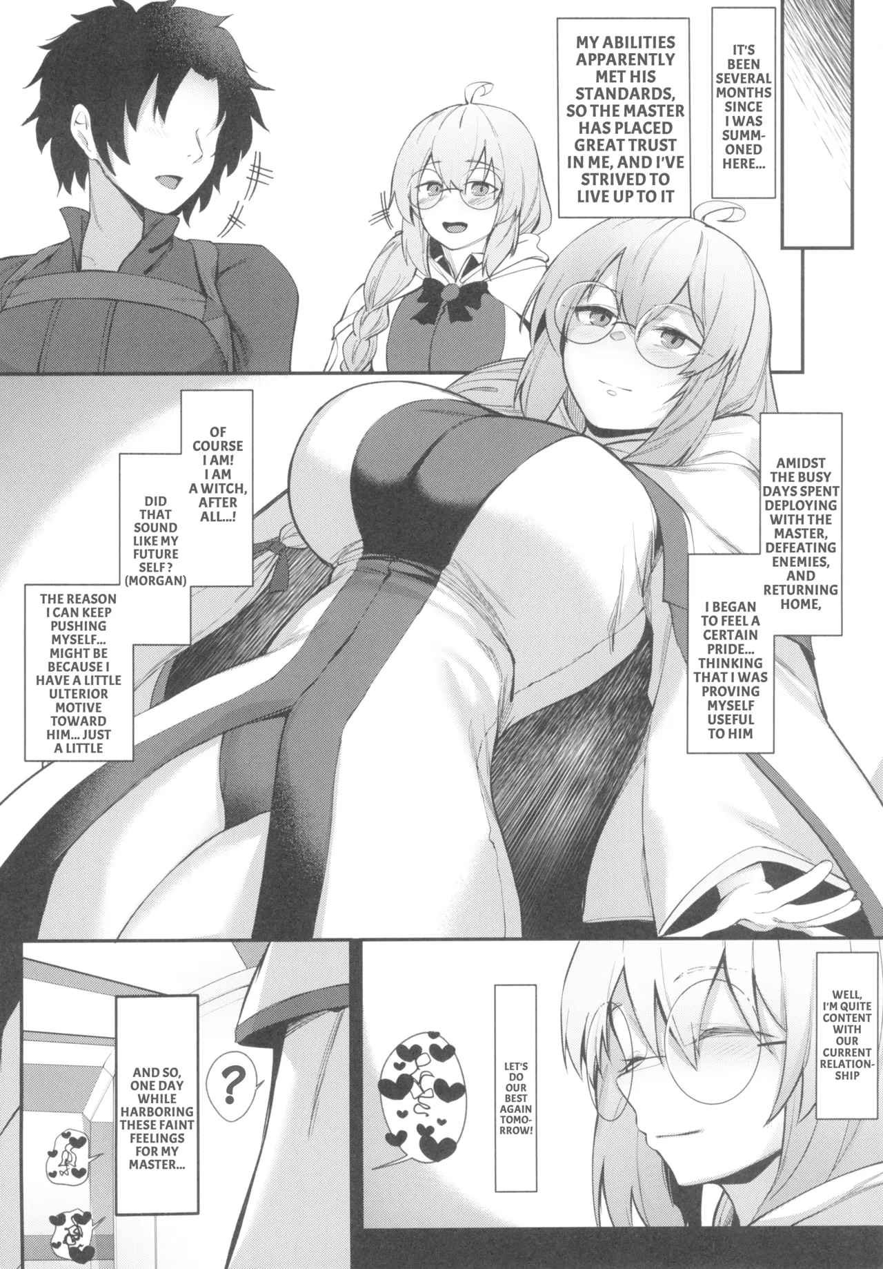 (C103) [ZENTANGLE (Hirasawa Zen)]Morgan Heika to Tonelico-sama no Amaama Sakusei Shidou Hajime | Her Majesty the Beach Queen and the Witch's Sweet and Seductive Semen Milking Instruction♥Prologue(Fate/Grand Order) [English] Page 9