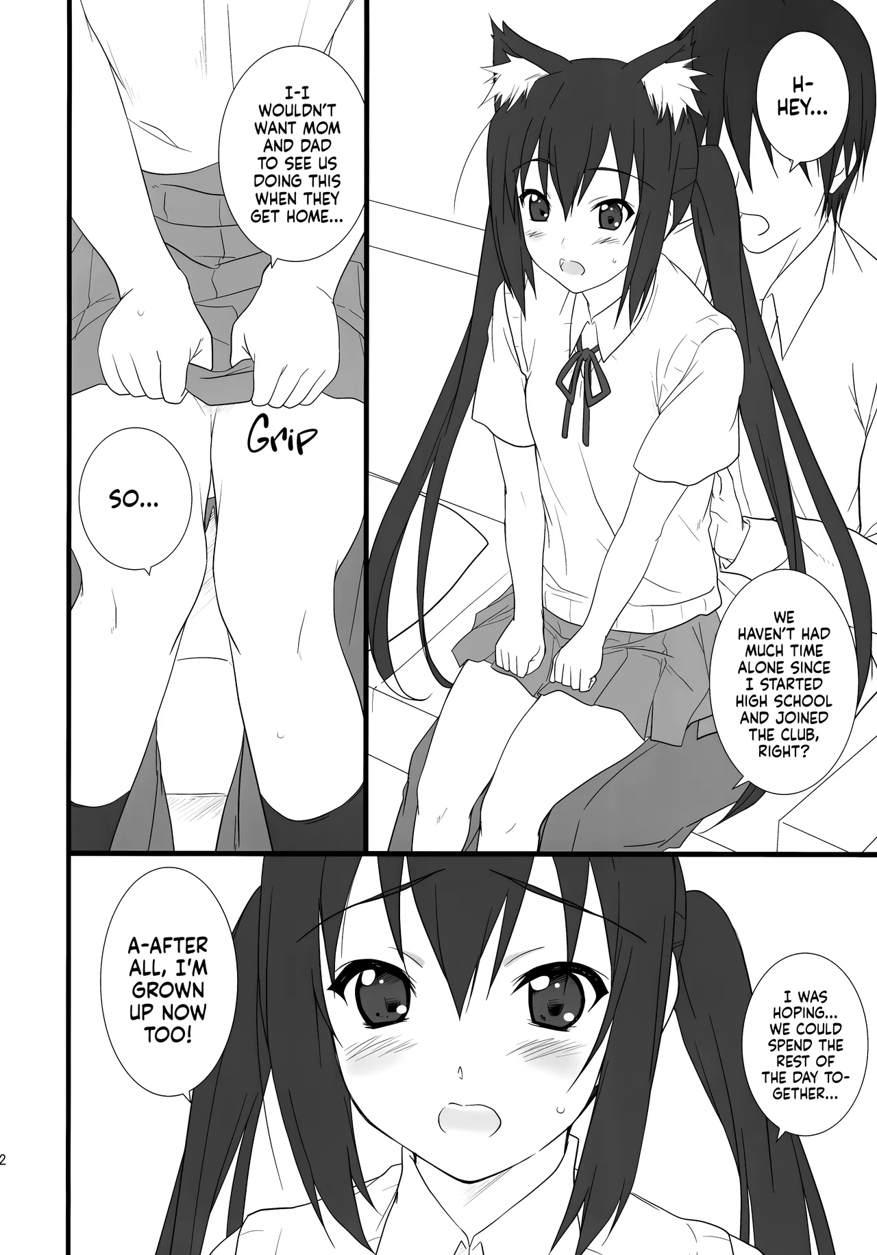 (C76) [Heaven's Gate (Andou Tomoya)]Neko Biyori -Nakano Azusa- ー Catty With a Chance of Love -Nakano Azusa-(K-ON!) [English] [head empty] Page 11