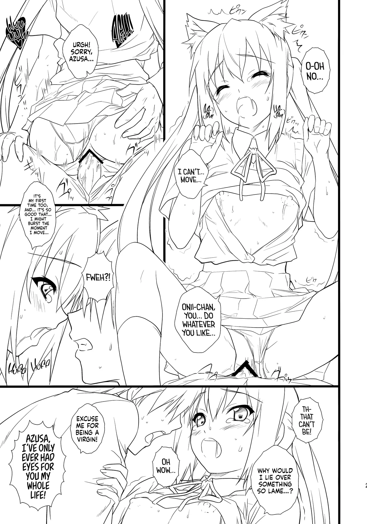 (C76) [Heaven's Gate (Andou Tomoya)]Neko Biyori -Nakano Azusa- ー Catty With a Chance of Love -Nakano Azusa-(K-ON!) [English] [head empty] Page 20