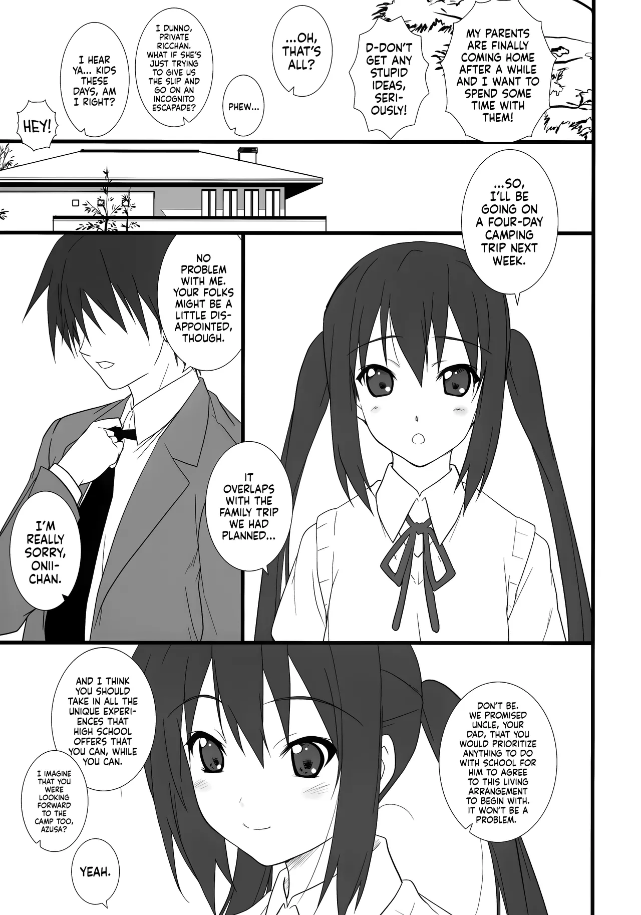 (C76) [Heaven's Gate (Andou Tomoya)]Neko Biyori -Nakano Azusa- ー Catty With a Chance of Love -Nakano Azusa-(K-ON!) [English] [head empty] Page 4