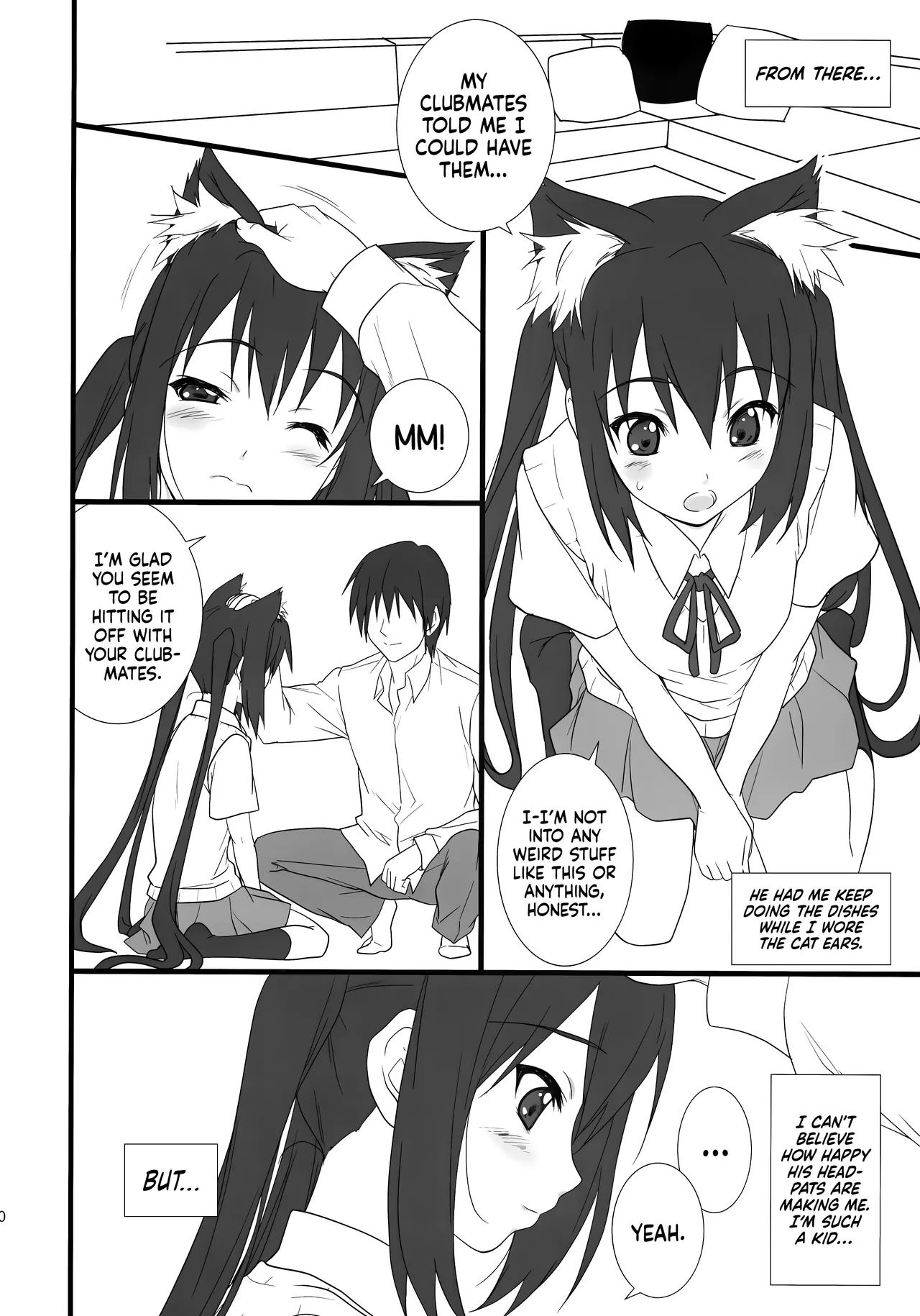 (C76) [Heaven's Gate (Andou Tomoya)]Neko Biyori -Nakano Azusa- ー Catty With a Chance of Love -Nakano Azusa-(K-ON!) [English] [head empty] Page 9