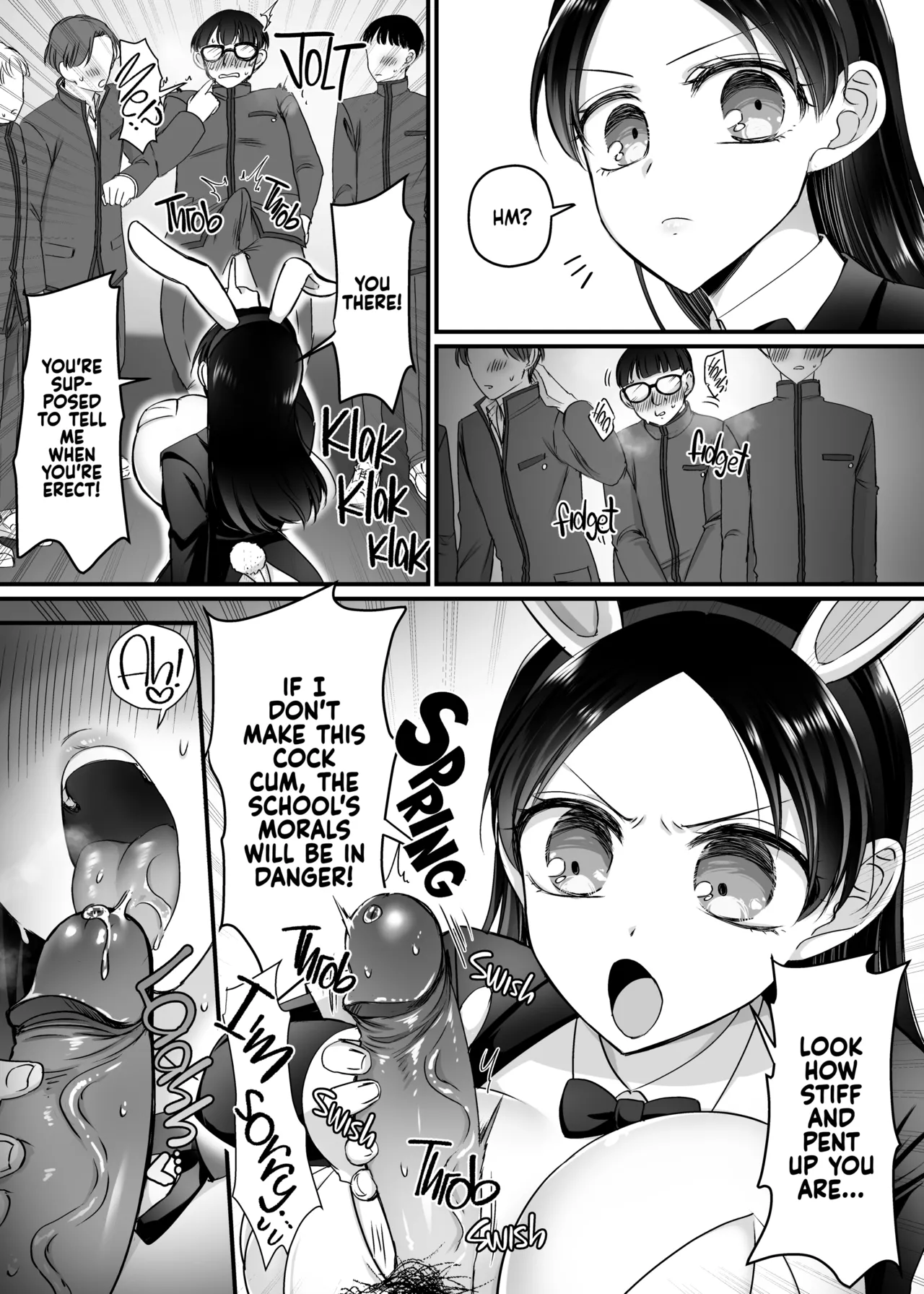 [Amaia Okashi Seisakusho (Moegi Oji-san)]Fuuki Iinchou wa Seishori Bunny!? | The Morals Committee President Is a Bunny Girl!?[English] {2d-market.com} Page 23