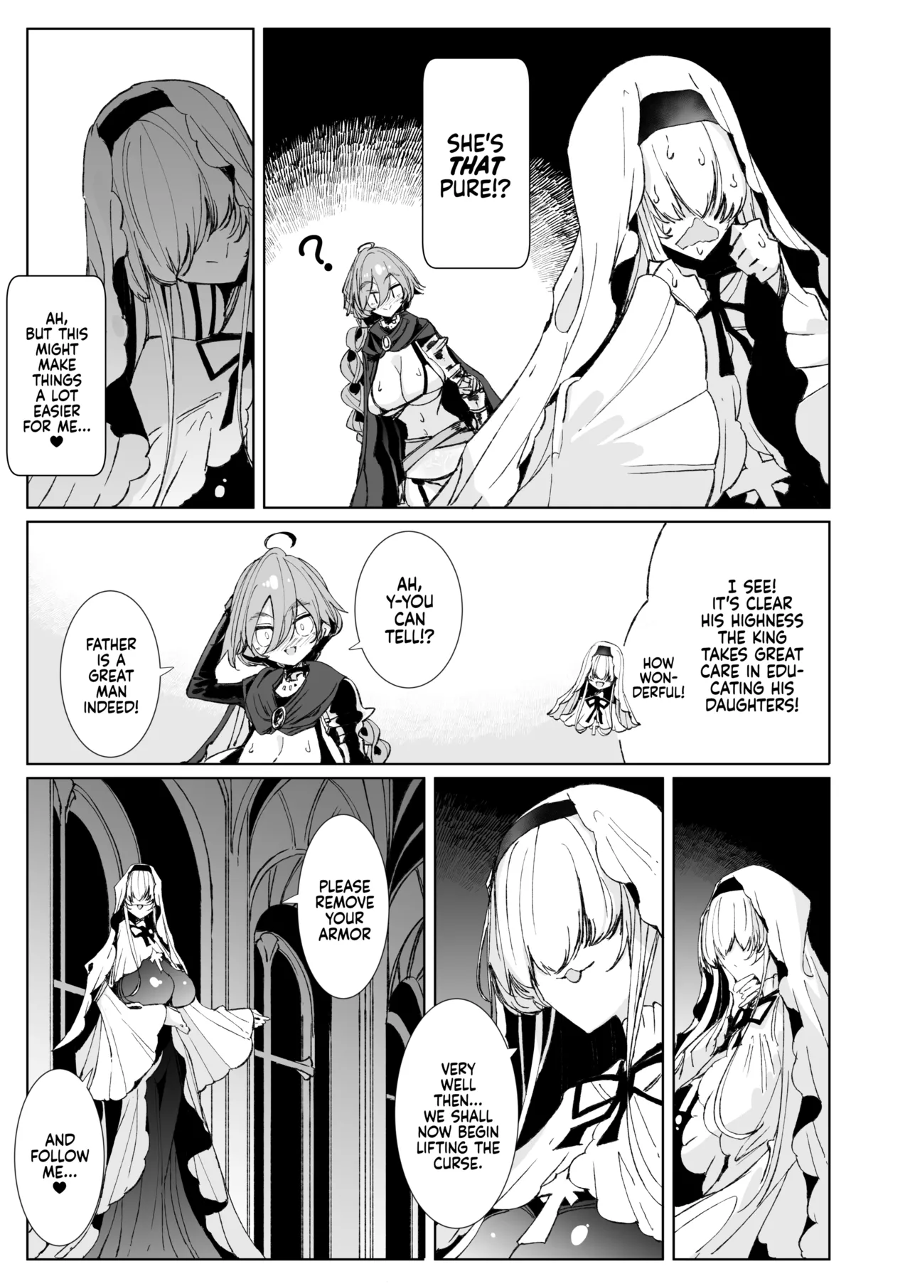 [Metronauts (Tsumetoro)]The Marked Oblivious Princess Knight and the Succubus Sister's All-You-Can-Eat Lesbian Oil Massage[2D Market] [English] Page 10