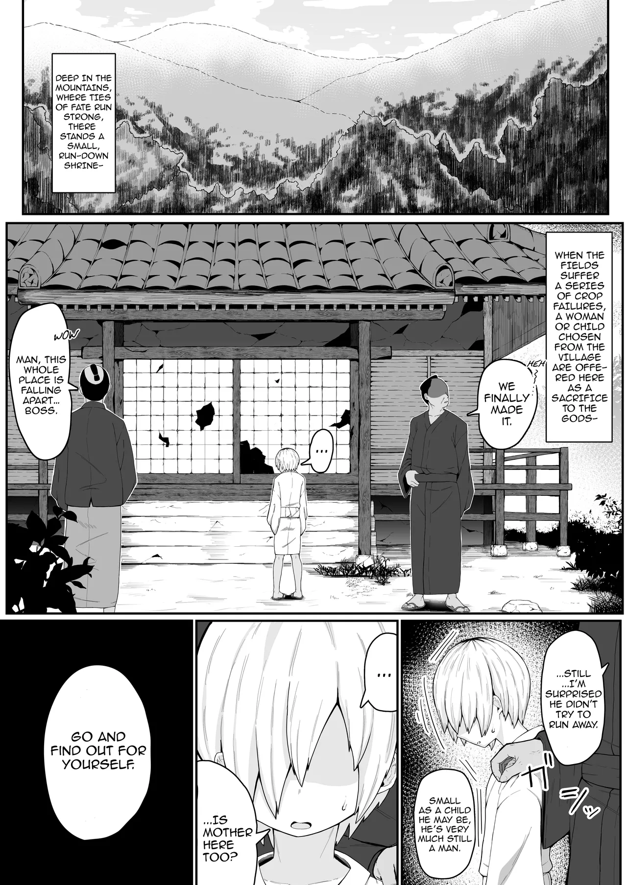 [Muru no Honbako]Ikenie Boshi Koubi -Mura no Ikenie to Natta Boshi wa Yami no Soko de Eikyuu ni Koubi Suru- | Sacrificial Mother-Son Mating -The Mother and Son Who Became the Village’s Sacrifice Mate Eternally in the Depths of the Darkness-[English] [NTerm] Page 3