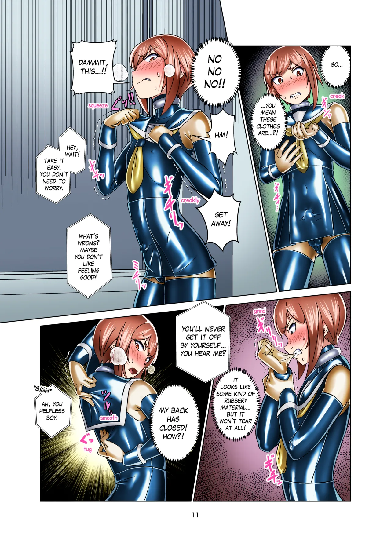 [Gumigumi Gou (Gumi11-gou)]Kimi Senyou Kousoku Kyousei Mesuiki Suit | Extreme Bondage and MESUIKI Costume Test with YOU[English] {Hen_Colorist} [Decensored] [Colorized] [Digital] Page 11