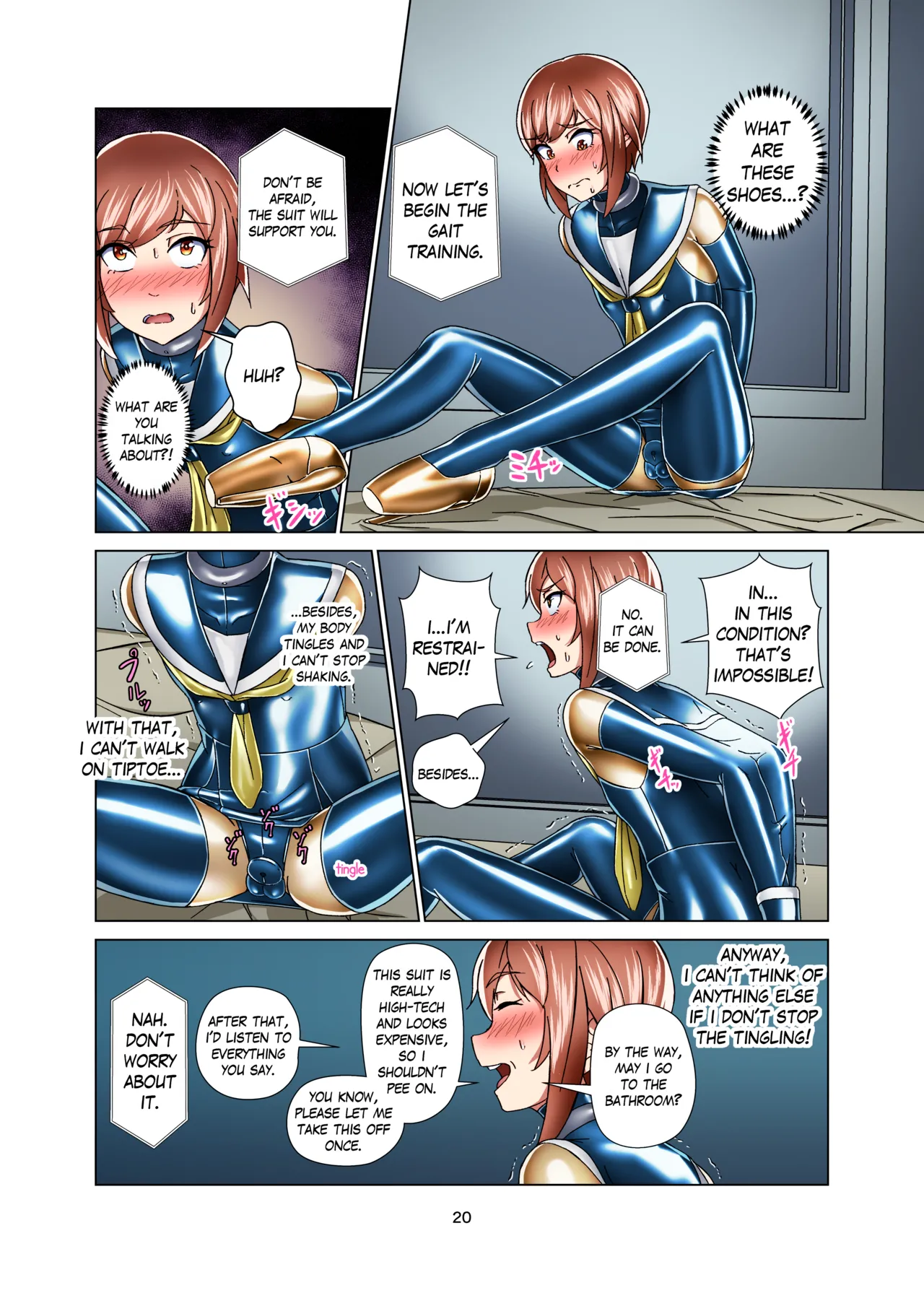 [Gumigumi Gou (Gumi11-gou)]Kimi Senyou Kousoku Kyousei Mesuiki Suit | Extreme Bondage and MESUIKI Costume Test with YOU[English] {Hen_Colorist} [Decensored] [Colorized] [Digital] Page 20