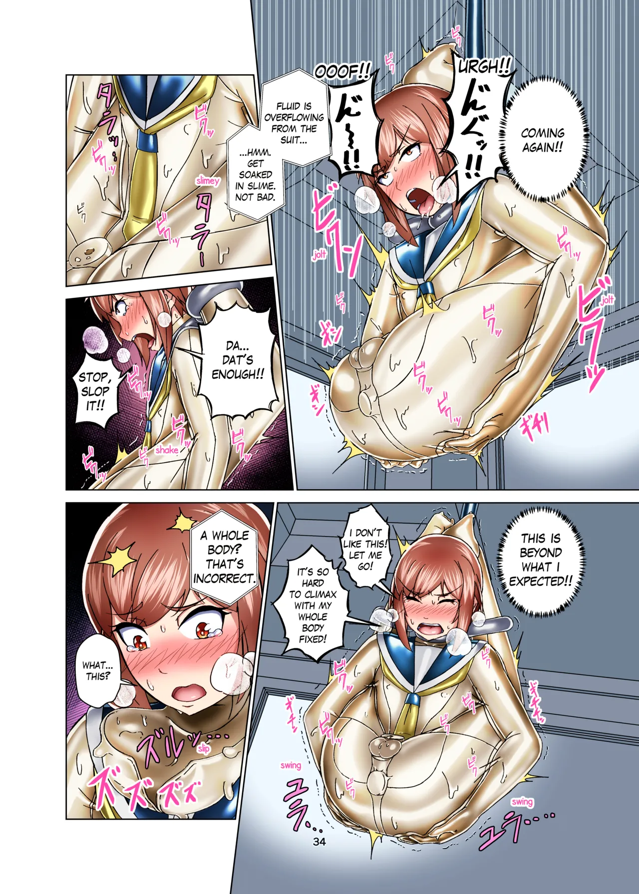 [Gumigumi Gou (Gumi11-gou)]Kimi Senyou Kousoku Kyousei Mesuiki Suit | Extreme Bondage and MESUIKI Costume Test with YOU[English] {Hen_Colorist} [Decensored] [Colorized] [Digital] Page 34