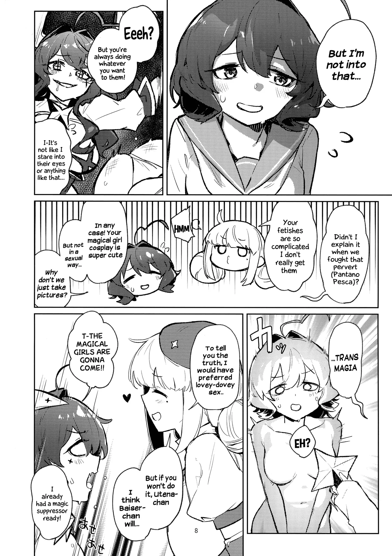 (C106) [JoriJori Nogii (Aimitsu)]Ah hotel ni mahou shoujo ga | A Magical Girl at the "Aahn!" Hotel(Mahou Shoujo Ni Akogarete) [English] [Hikari no Kaze] Page 8