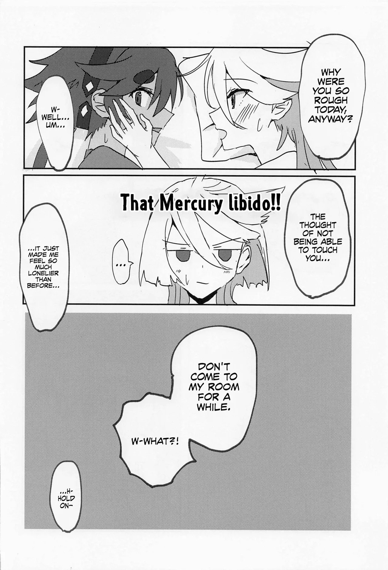 (C101) [tigeregit (Tora)]Hen na Koto Kinshi | No Intimacy Allowed(Mobile Suit Gundam the Witch from Mercury) [English] [Castle TL] Page 20