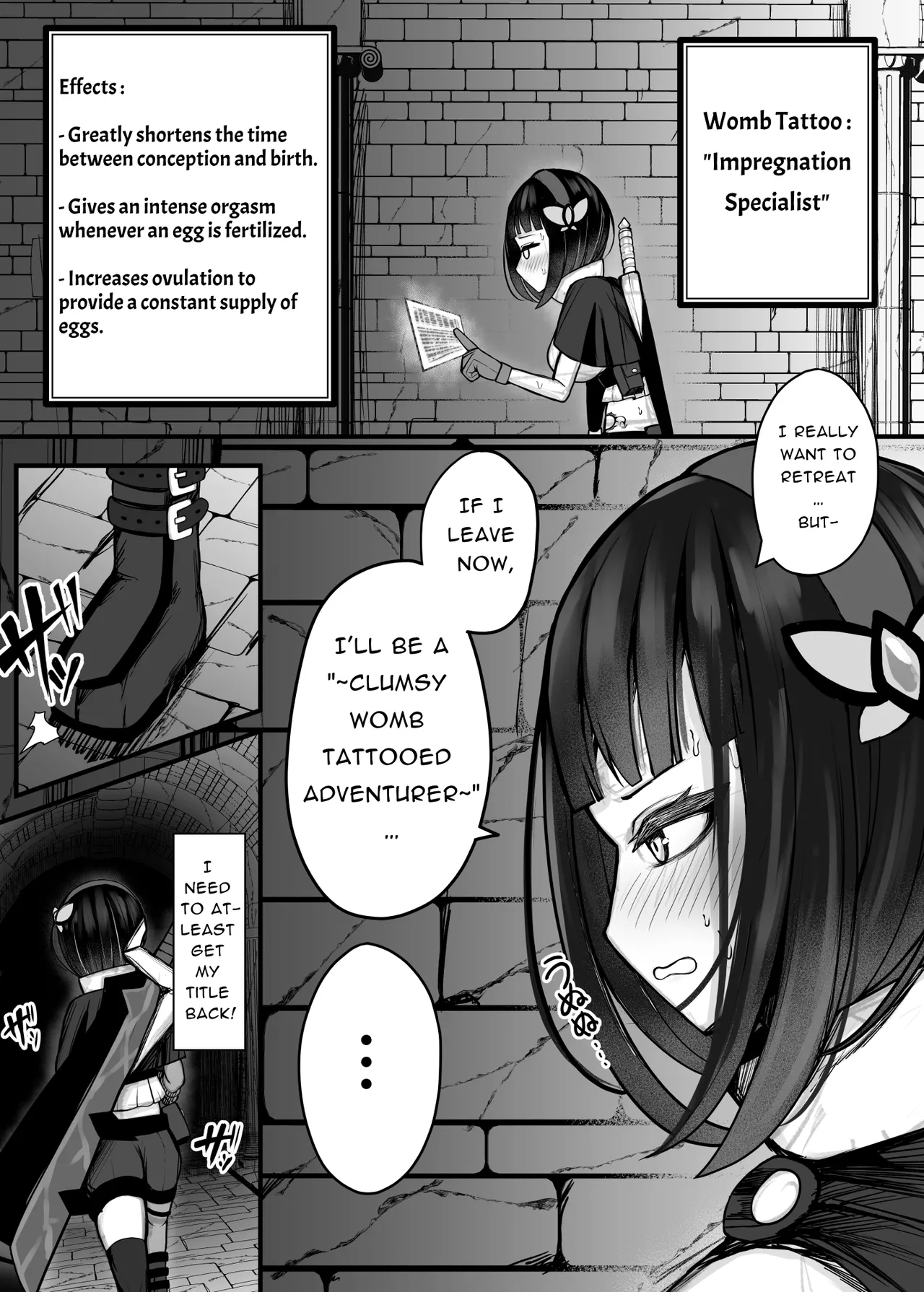 [Bonnouji Yura]Moto Daiken Master no Boukensha-chan ga Shokushu no Hisomu Dungeon ni Chousen Suru Hanashi + Omake Illustrations | Former Greatsword Master Tries to Clear a Tentacle Dungeon[English] [Pure Pazaak] Page 10