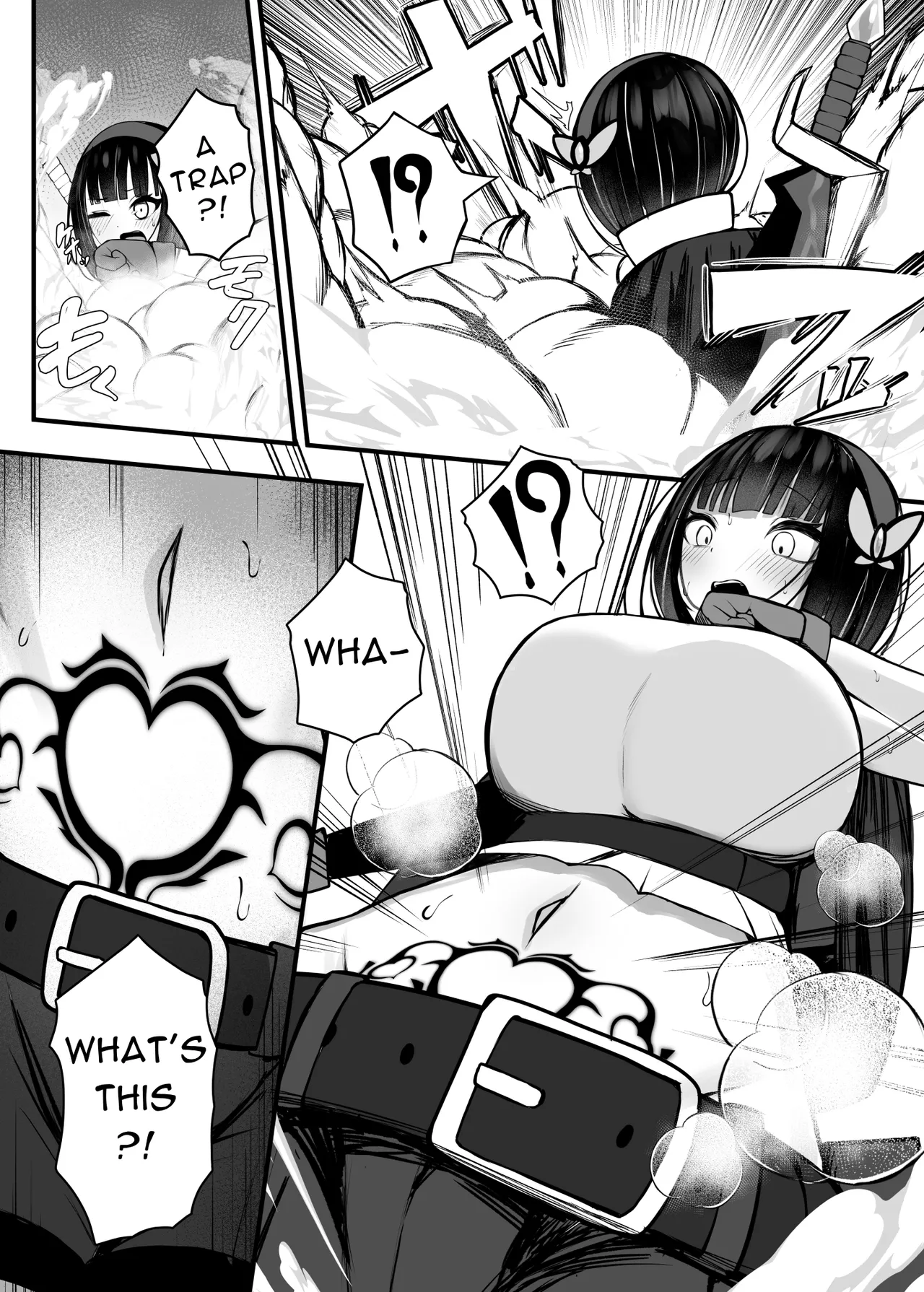 [Bonnouji Yura]Moto Daiken Master no Boukensha-chan ga Shokushu no Hisomu Dungeon ni Chousen Suru Hanashi + Omake Illustrations | Former Greatsword Master Tries to Clear a Tentacle Dungeon[English] [Pure Pazaak] Page 9