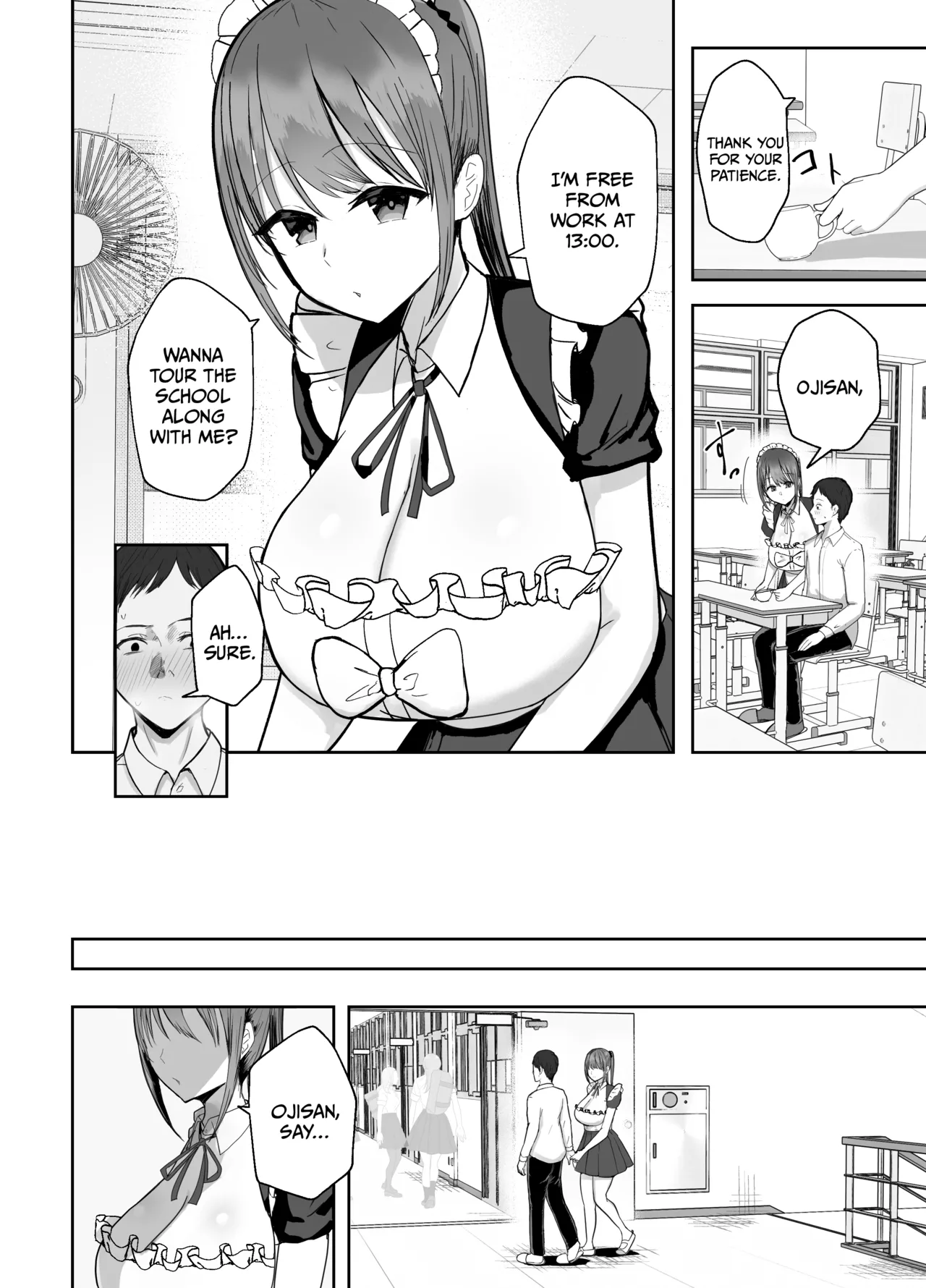 [Baketsu Purin]Doukyo shiteru Bakunyuu Meikko JK wa Bunkasai Maid Amayaka Sex de Shachiku Ryman o Mei Ippai Iyashite Kureru | My busty niece, a high school girl who lives with me, is a maid at the school festival and gives me sweet sex to soothe me, an office worker.[English] [Digital] Page 9