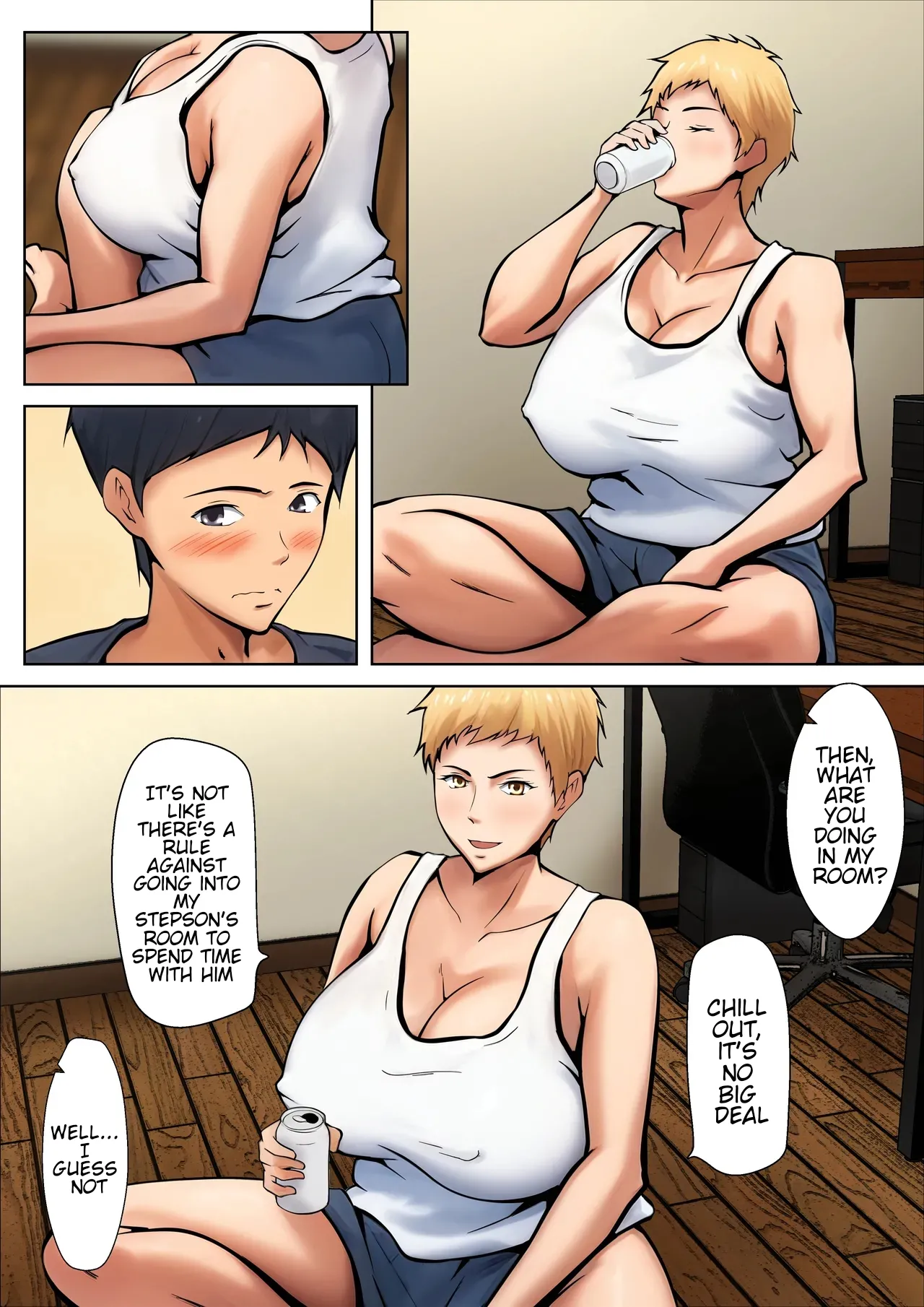 [Pentacle (Shimipan)]Giri no Oyako ga Doukyou Shitereba Kitto kou | If stepmother and stepson lived together, it would be something like this.[English] [WaterKujo] Page 4