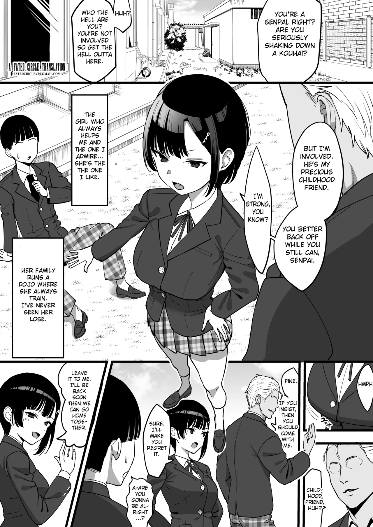 [Take Shinshi]Boku o Mamotte Kureta Tanomoshii Osananajimi, Makeru | My Strong Childhood Friend Who Always Protected Me… Loses[English] [Fated Circle] Page 2