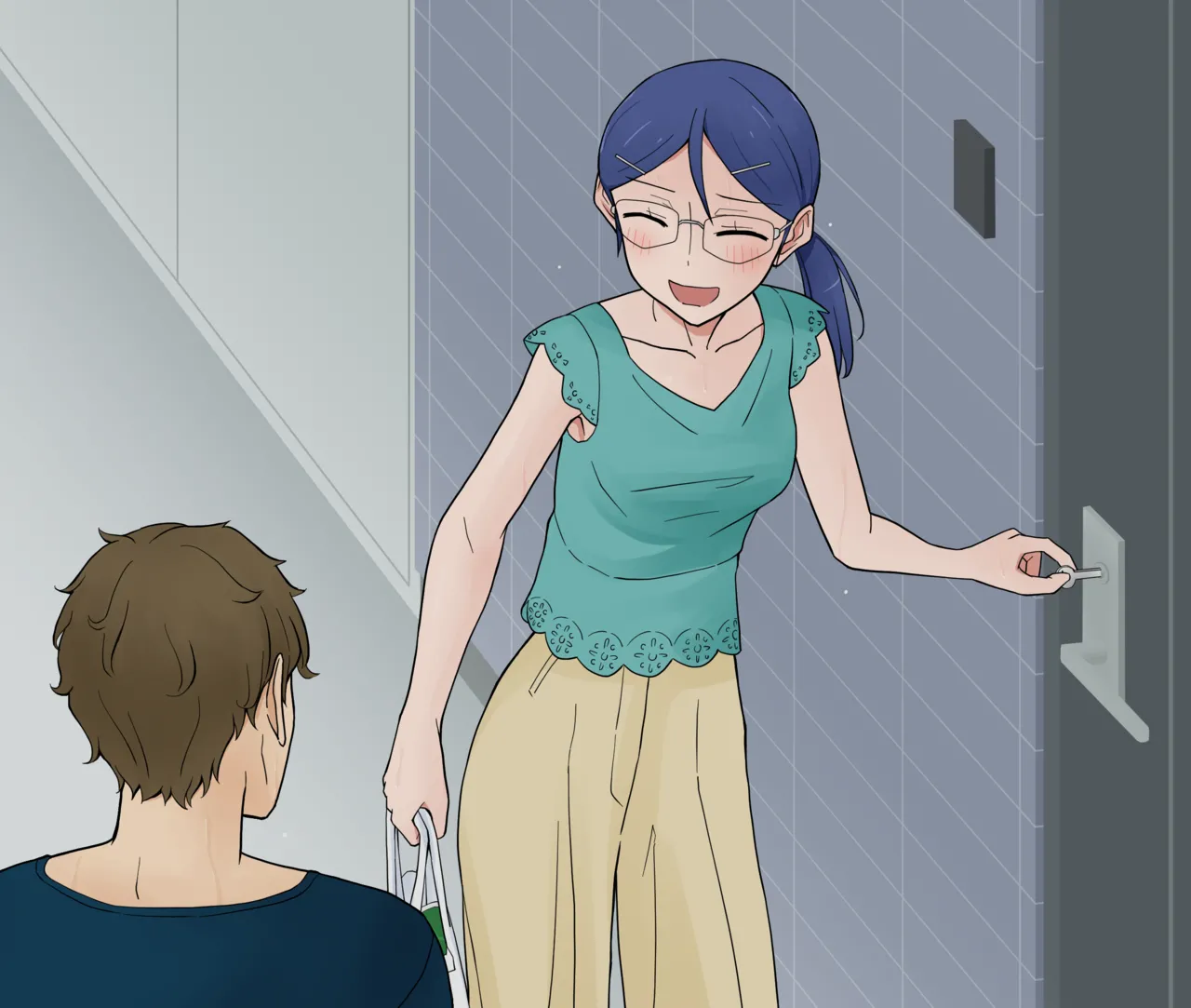[Nihon Dandy (Matsuno Susumu) The polite woman with glasses next door [English, Japanese] Page 4