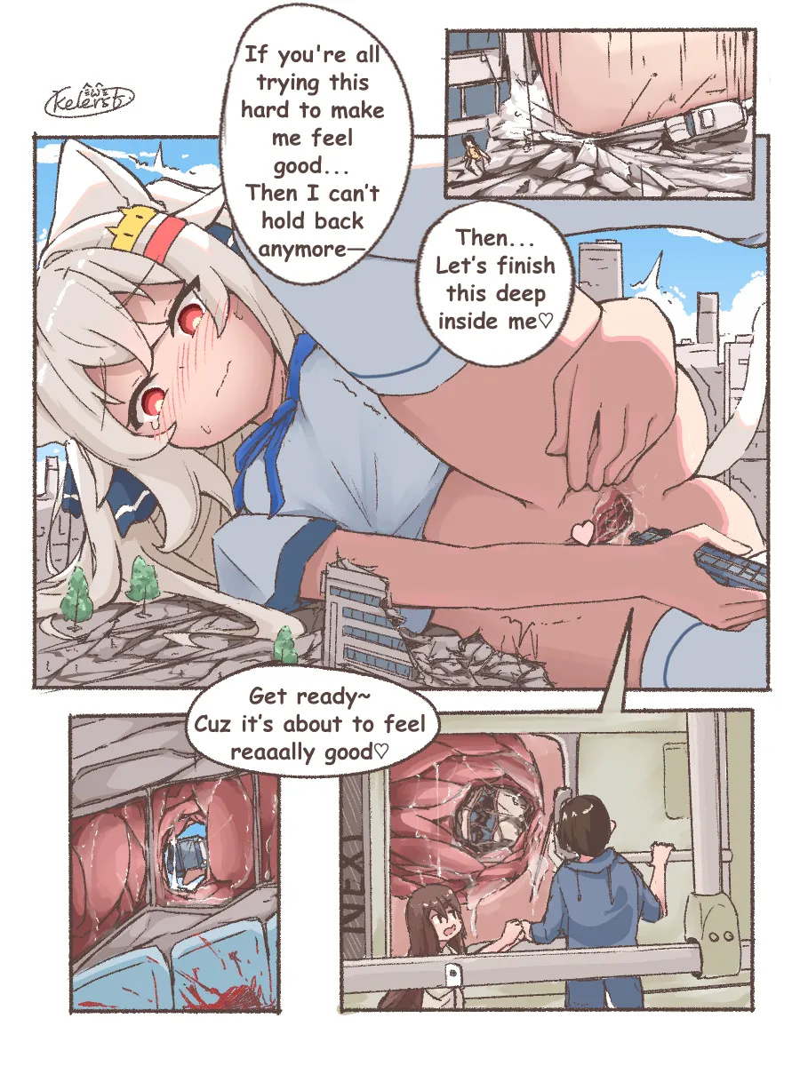 [Kelerst]Kyodai Nekomimi-chan no Machi Asobi | Giant Nekomimi-chan's City Playtime[English] Page 12