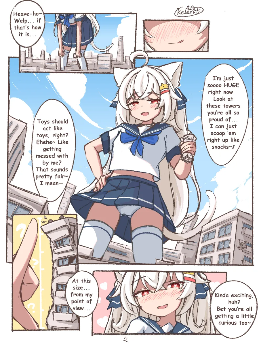 [Kelerst]Kyodai Nekomimi-chan no Machi Asobi | Giant Nekomimi-chan's City Playtime[English] Page 3