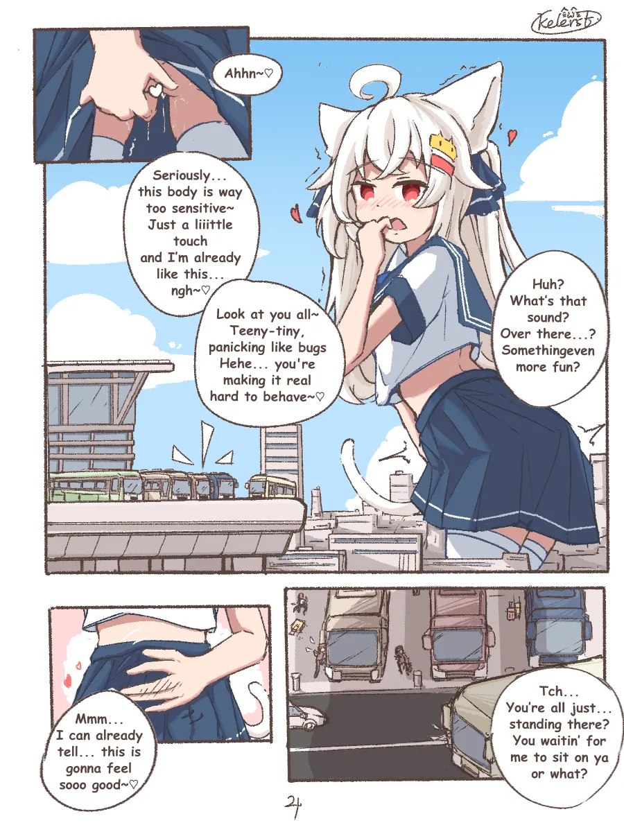 [Kelerst]Kyodai Nekomimi-chan no Machi Asobi | Giant Nekomimi-chan's City Playtime[English] Page 5