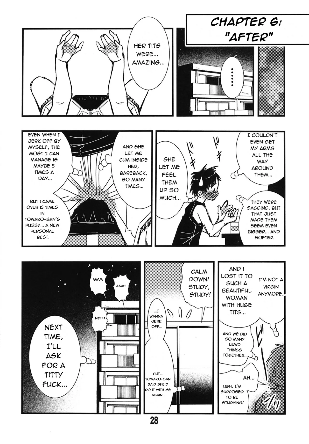 [Matsuyama Seiji]56-sai Bust 256cm Danchizuma Ookiku Tareta Jukujo no Chibusa... Boku wa Kono Hito de Doutei o Sotsugyou Shita.[English] [Digital] Page 28