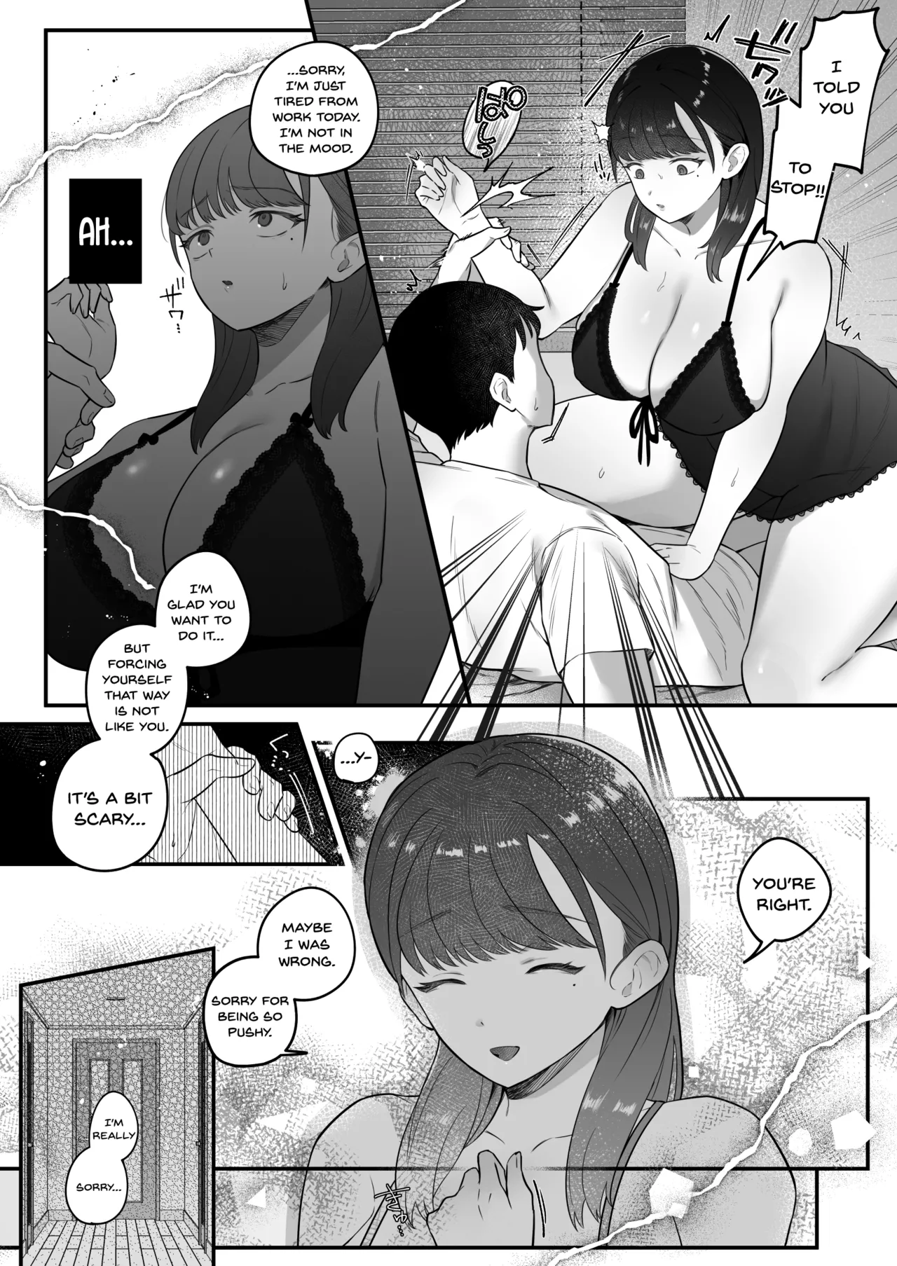 [Misaki (Onamae)]Maso Mesu Rinjin Onahozuma ~Saikai Shita Moto SeFri o Dekachin de Saikyouiku suru Hanashi~[English] [SDTLs] Page 33