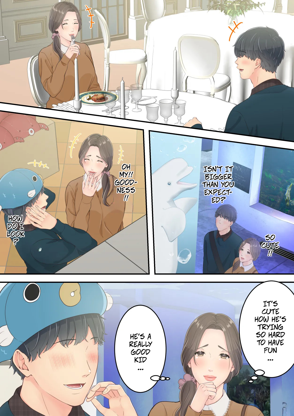 [Yuriko Club]Matomo na Okaa-san ga Musuko to Onaidoshi na Otokonoko to Amaama Furin Ryokou shichau Hanashi | A Normal Mother Goes on a Sweet Affair Trip With a Boy the Same Age as Her Son[English] Page 24