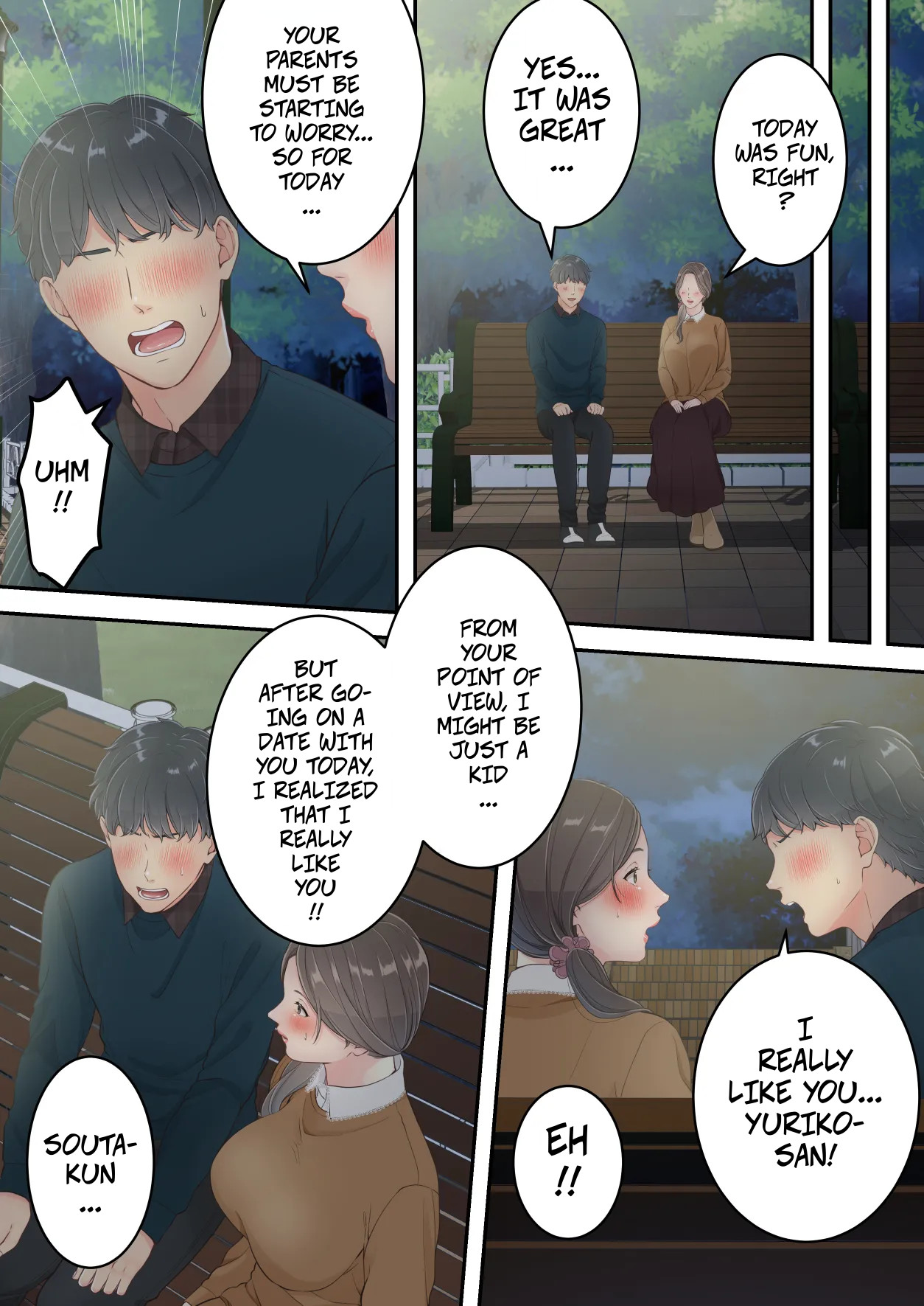 [Yuriko Club]Matomo na Okaa-san ga Musuko to Onaidoshi na Otokonoko to Amaama Furin Ryokou shichau Hanashi | A Normal Mother Goes on a Sweet Affair Trip With a Boy the Same Age as Her Son[English] Page 25