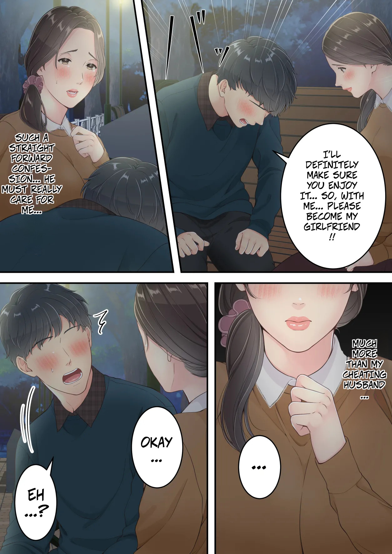[Yuriko Club]Matomo na Okaa-san ga Musuko to Onaidoshi na Otokonoko to Amaama Furin Ryokou shichau Hanashi | A Normal Mother Goes on a Sweet Affair Trip With a Boy the Same Age as Her Son[English] Page 26