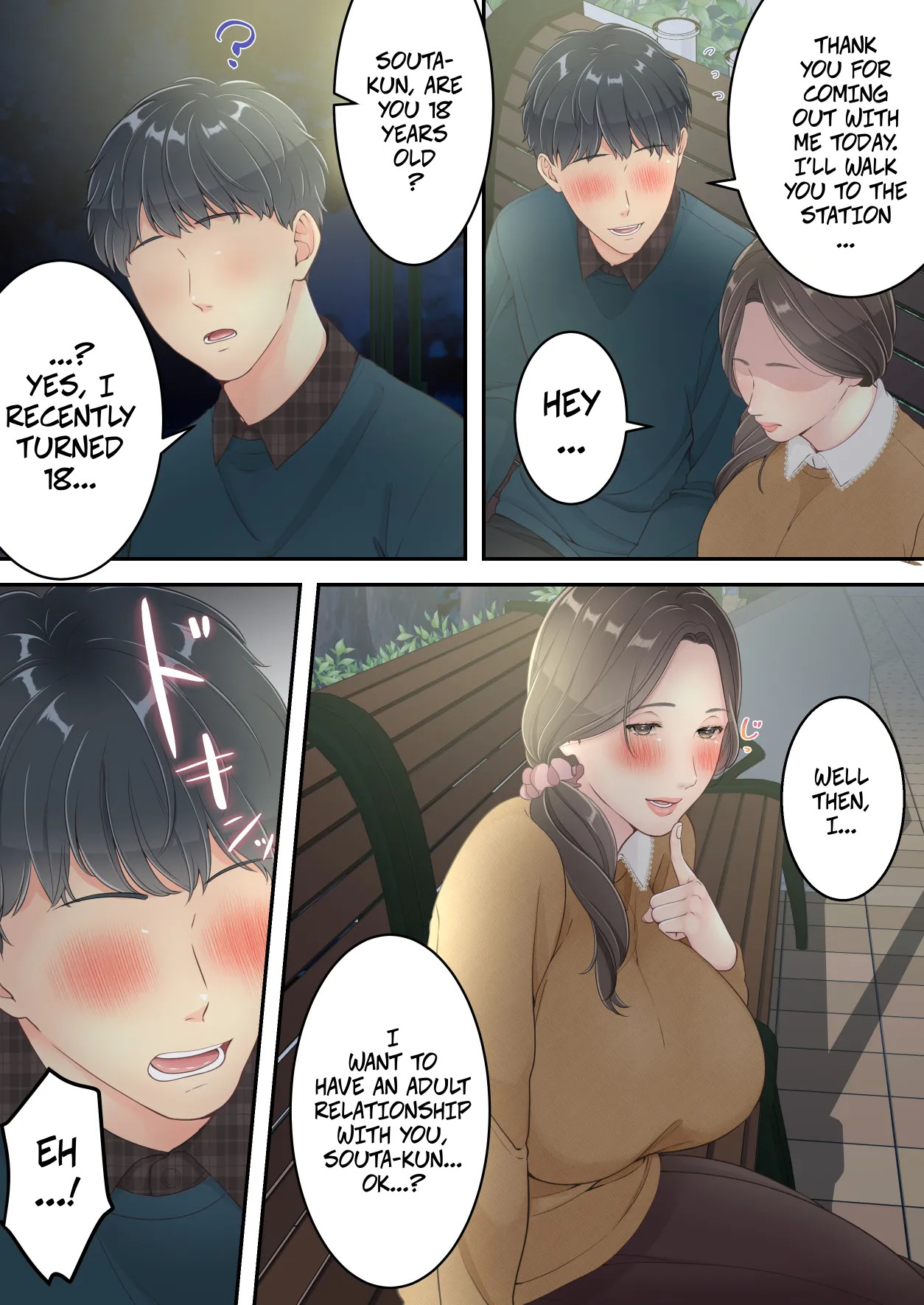 [Yuriko Club]Matomo na Okaa-san ga Musuko to Onaidoshi na Otokonoko to Amaama Furin Ryokou shichau Hanashi | A Normal Mother Goes on a Sweet Affair Trip With a Boy the Same Age as Her Son[English] Page 30