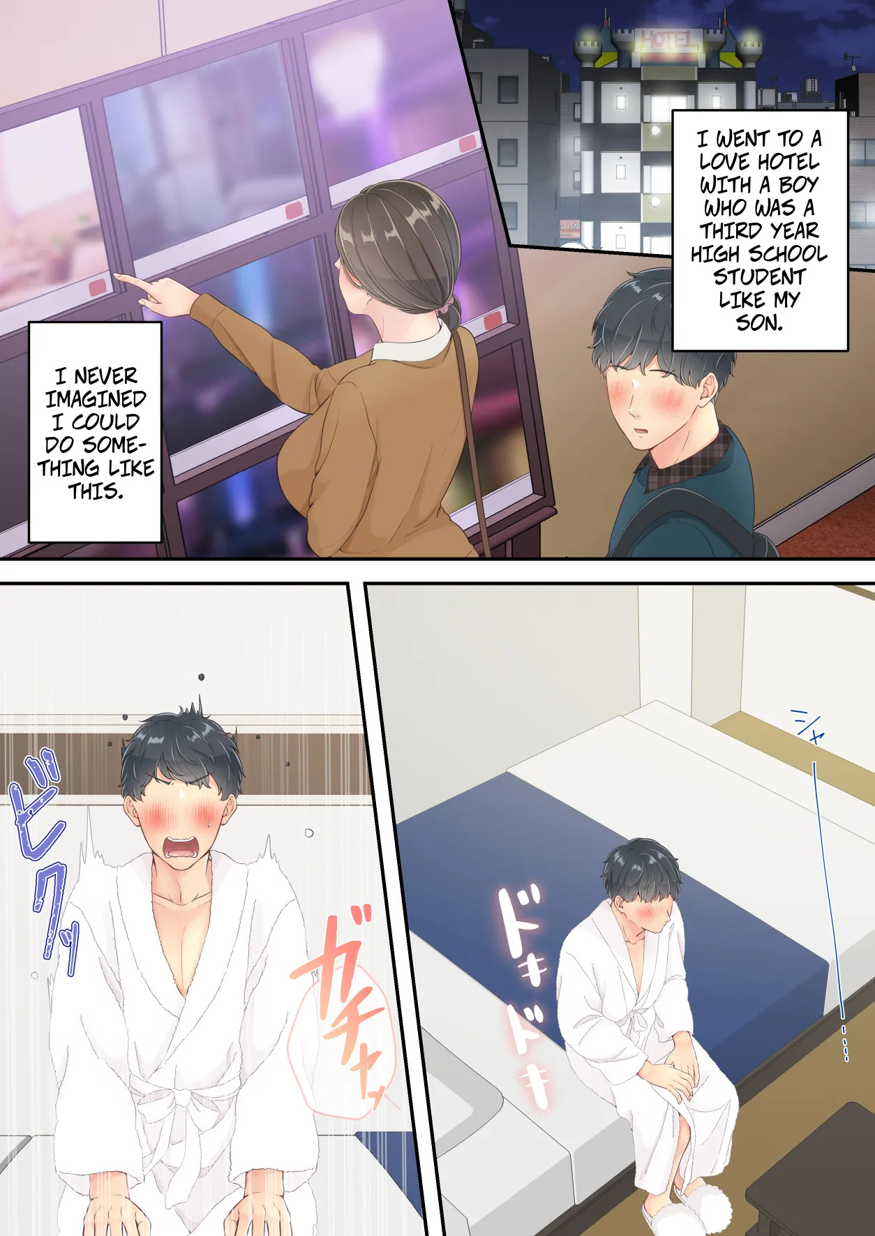 [Yuriko Club]Matomo na Okaa-san ga Musuko to Onaidoshi na Otokonoko to Amaama Furin Ryokou shichau Hanashi | A Normal Mother Goes on a Sweet Affair Trip With a Boy the Same Age as Her Son[English] Page 31