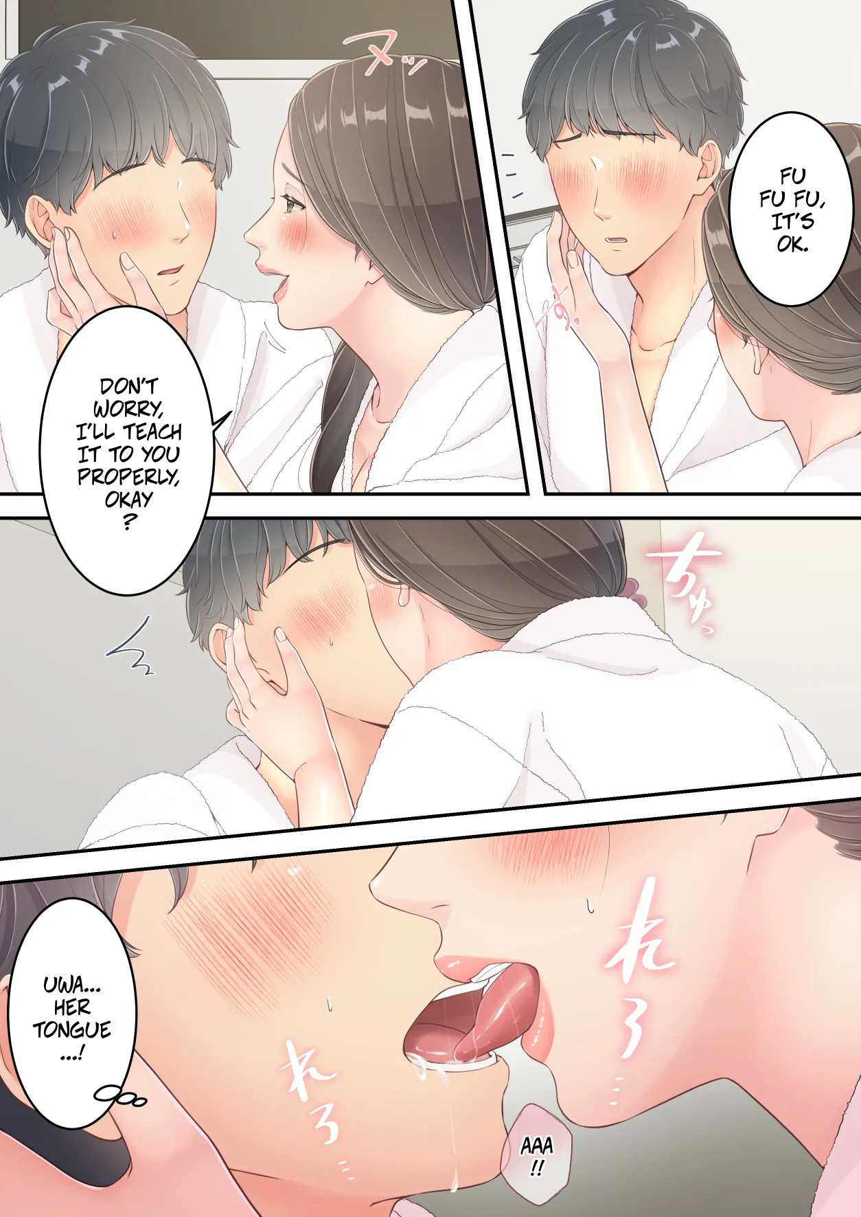 [Yuriko Club]Matomo na Okaa-san ga Musuko to Onaidoshi na Otokonoko to Amaama Furin Ryokou shichau Hanashi | A Normal Mother Goes on a Sweet Affair Trip With a Boy the Same Age as Her Son[English] Page 33