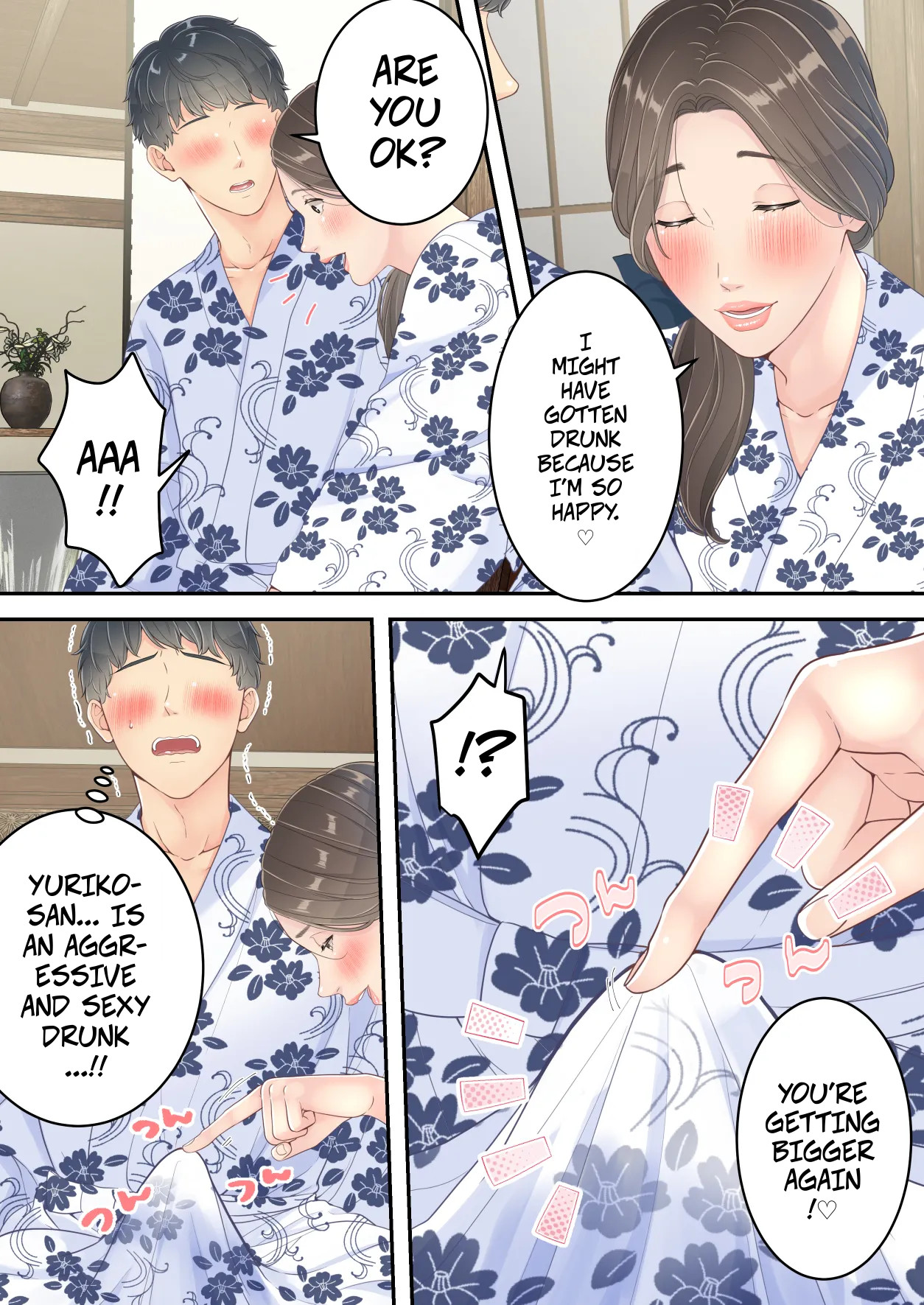 [Yuriko Club]Matomo na Okaa-san ga Musuko to Onaidoshi na Otokonoko to Amaama Furin Ryokou shichau Hanashi | A Normal Mother Goes on a Sweet Affair Trip With a Boy the Same Age as Her Son[English] Page 65