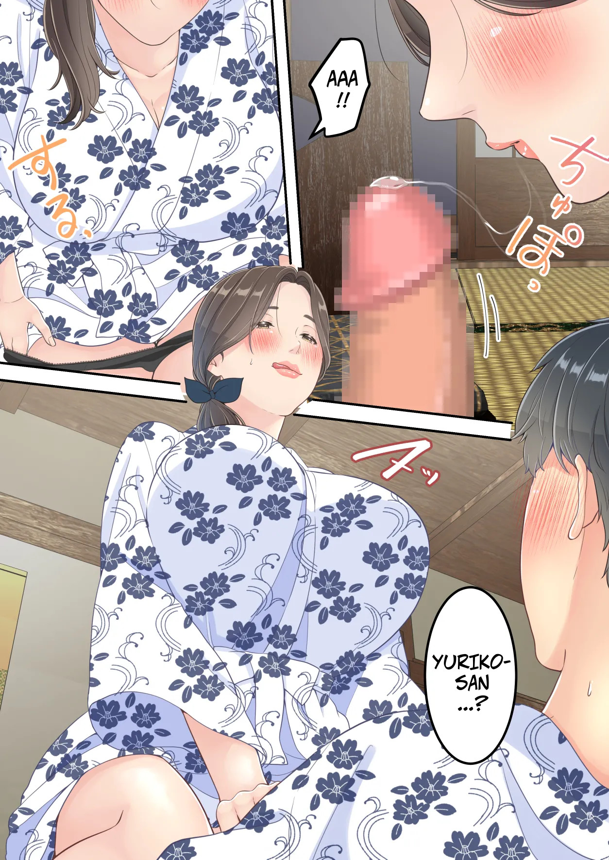 [Yuriko Club]Matomo na Okaa-san ga Musuko to Onaidoshi na Otokonoko to Amaama Furin Ryokou shichau Hanashi | A Normal Mother Goes on a Sweet Affair Trip With a Boy the Same Age as Her Son[English] Page 69