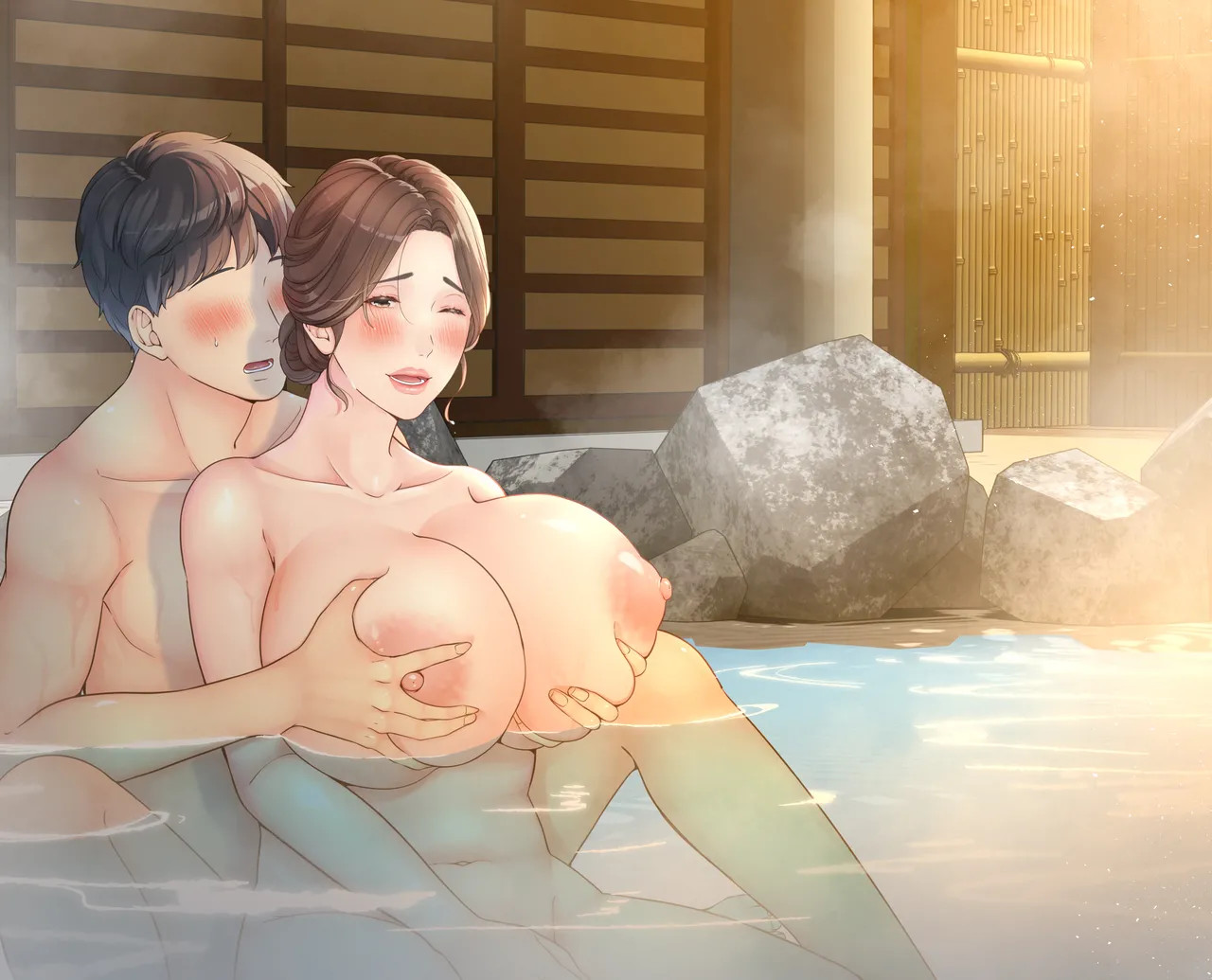 [Yuriko Club]Matomo na Okaa-san ga Musuko to Onaidoshi na Otokonoko to Amaama Furin Ryokou shichau Hanashi | A Normal Mother Goes on a Sweet Affair Trip With a Boy the Same Age as Her Son[English] Page 76