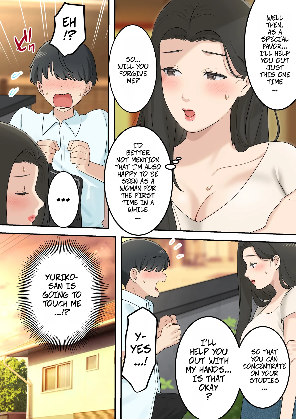 [Yuriko Club]Kawaisugiru Tomodachi no Okaa-san to Kossori Tsukiacchatta Hanashi | I Secretly Dated My Friend's Cute Mother[English] Page 14
