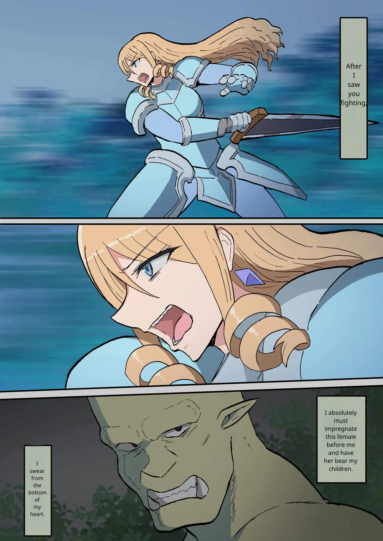 [yukio]Orc no Hanayome-tachi ~Kouketsu na Onna Kishi wa Mesu ni Otosare Aisareru~[English] Page 35