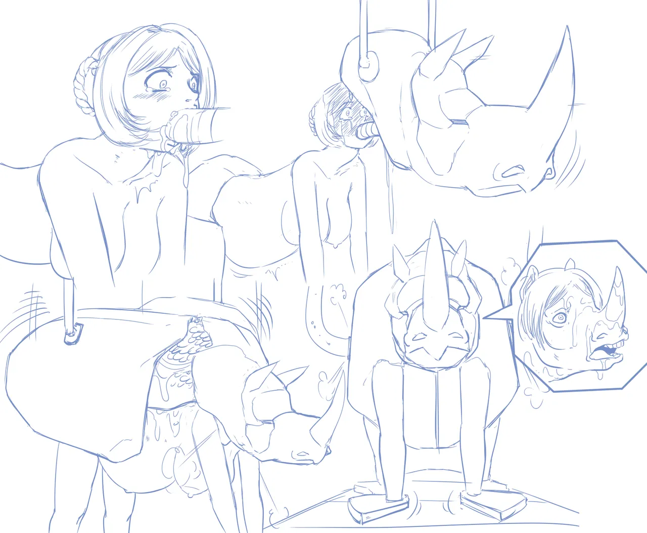 [TheBigBrap]Anime Girl Transformations(weird/animal TFs) Page 13