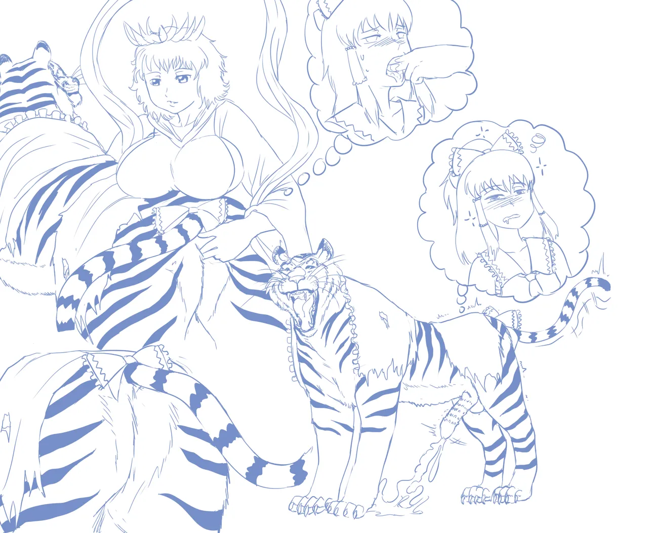 [TheBigBrap]Anime Girl Transformations(weird/animal TFs) Page 4