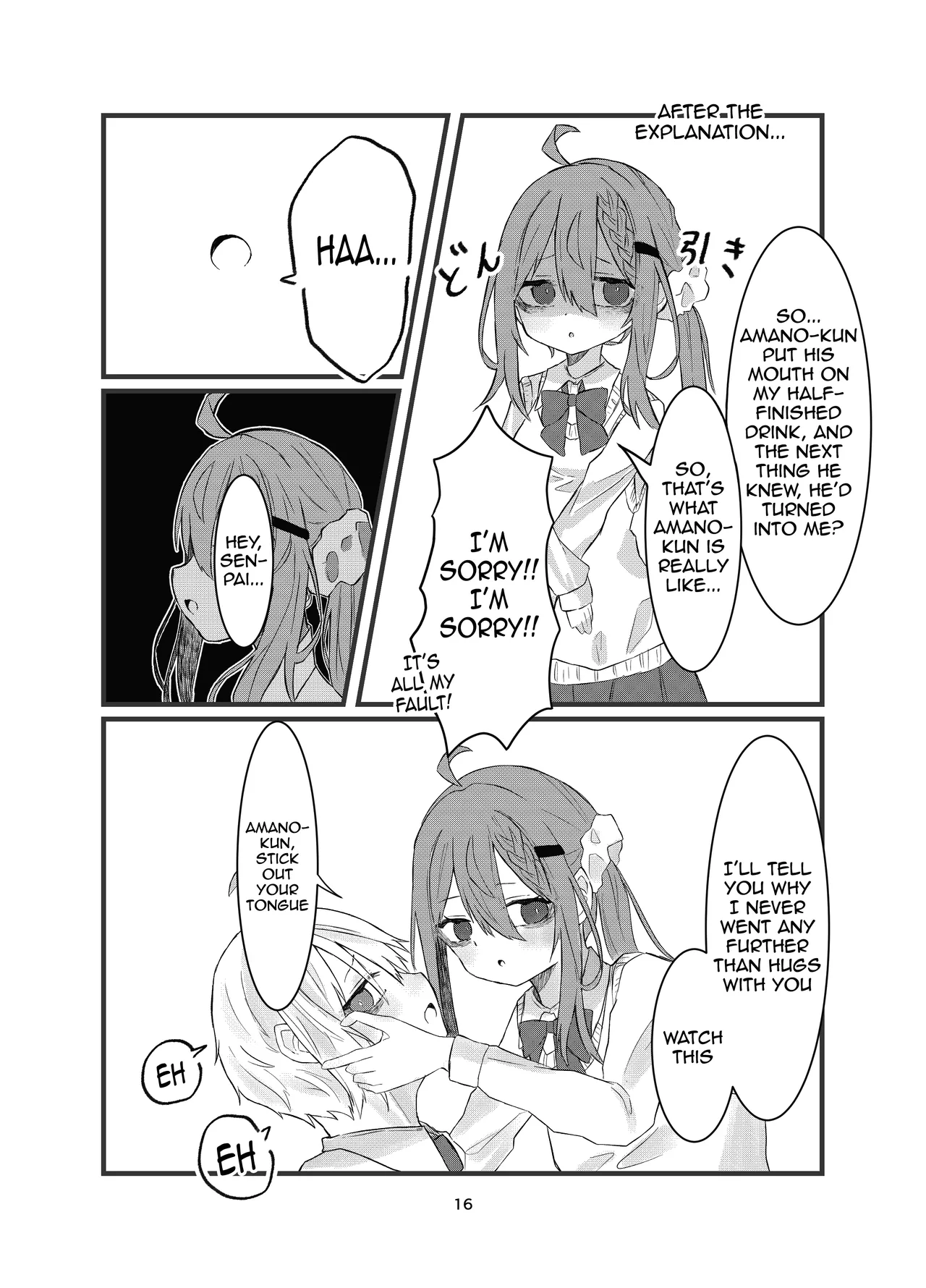 [Silver Snow (Shirayuki)]Gakkou de Suki na Hito ni Natte Tsunda Hanashi | A story about turning into my crush at school and being stuck in her body[English] [meganekun_tl] [Digital] Page 16