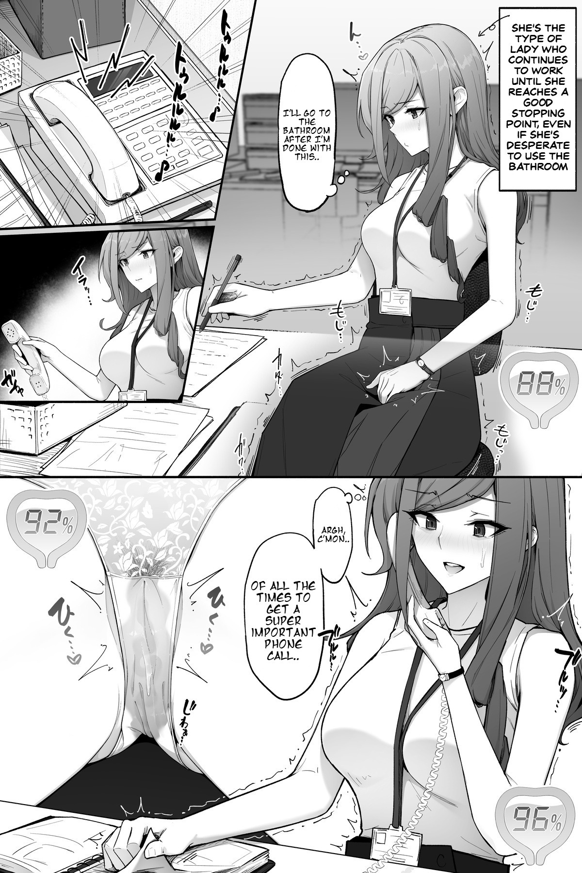 [Cocomachi]Office lady peeing though panties on toilet Page 1