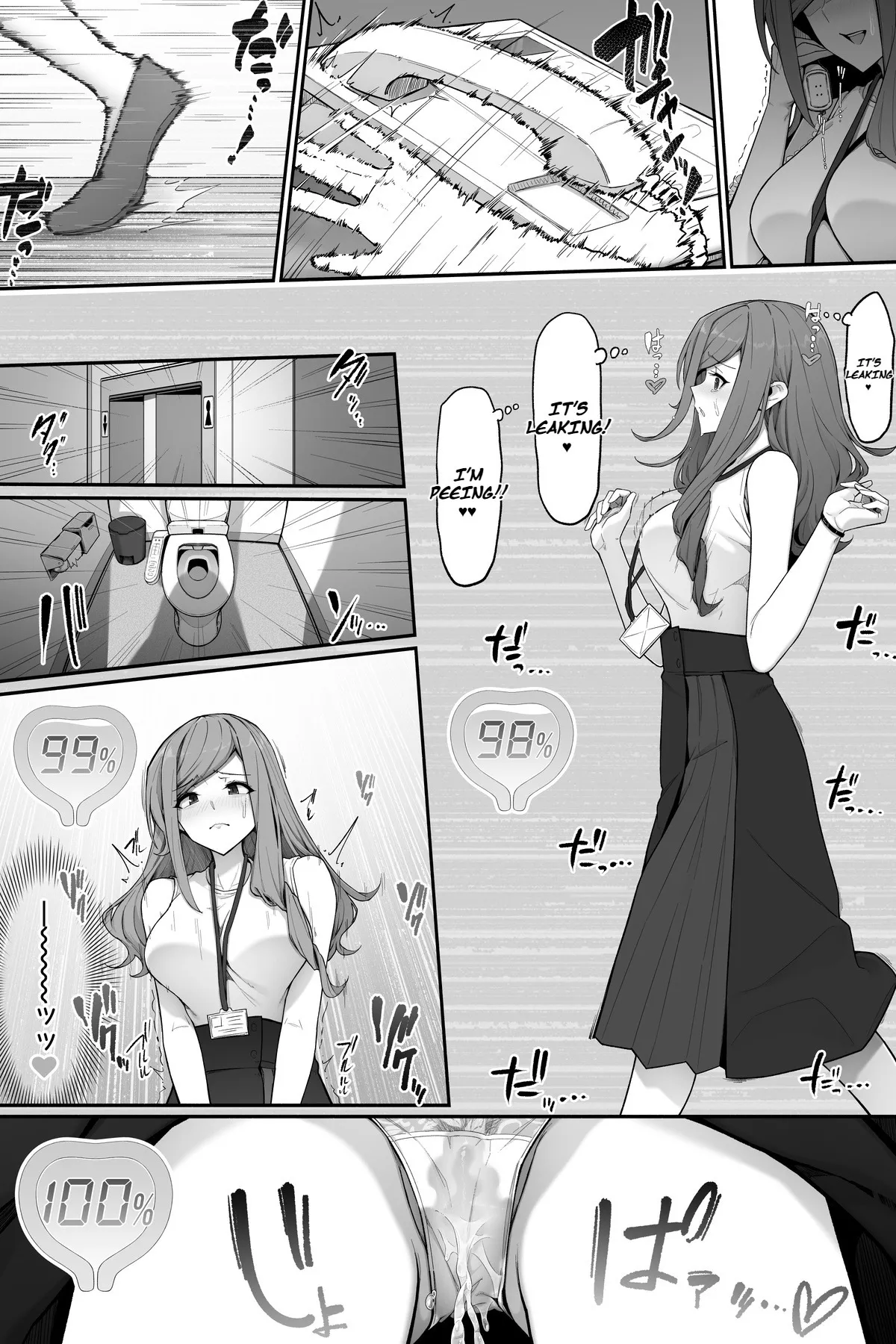 [Cocomachi]Office lady peeing though panties on toilet Page 3