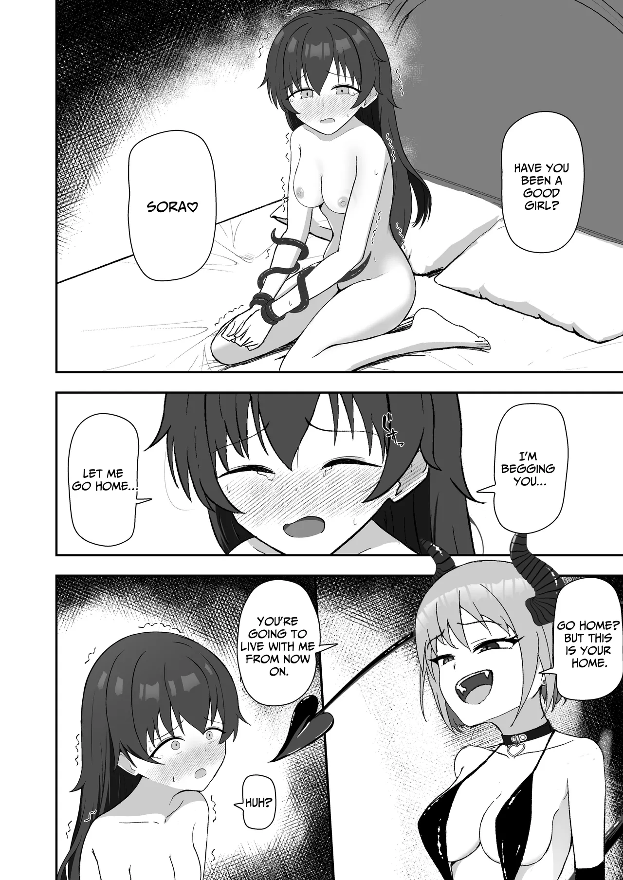 [Lilium (Aiga)]Sora-chan wa Inma no Kazoku ni Narimashita | Sora, the Sapphic Succubus's Human Sex Toy[English] [IXIA WORKS] Page 3