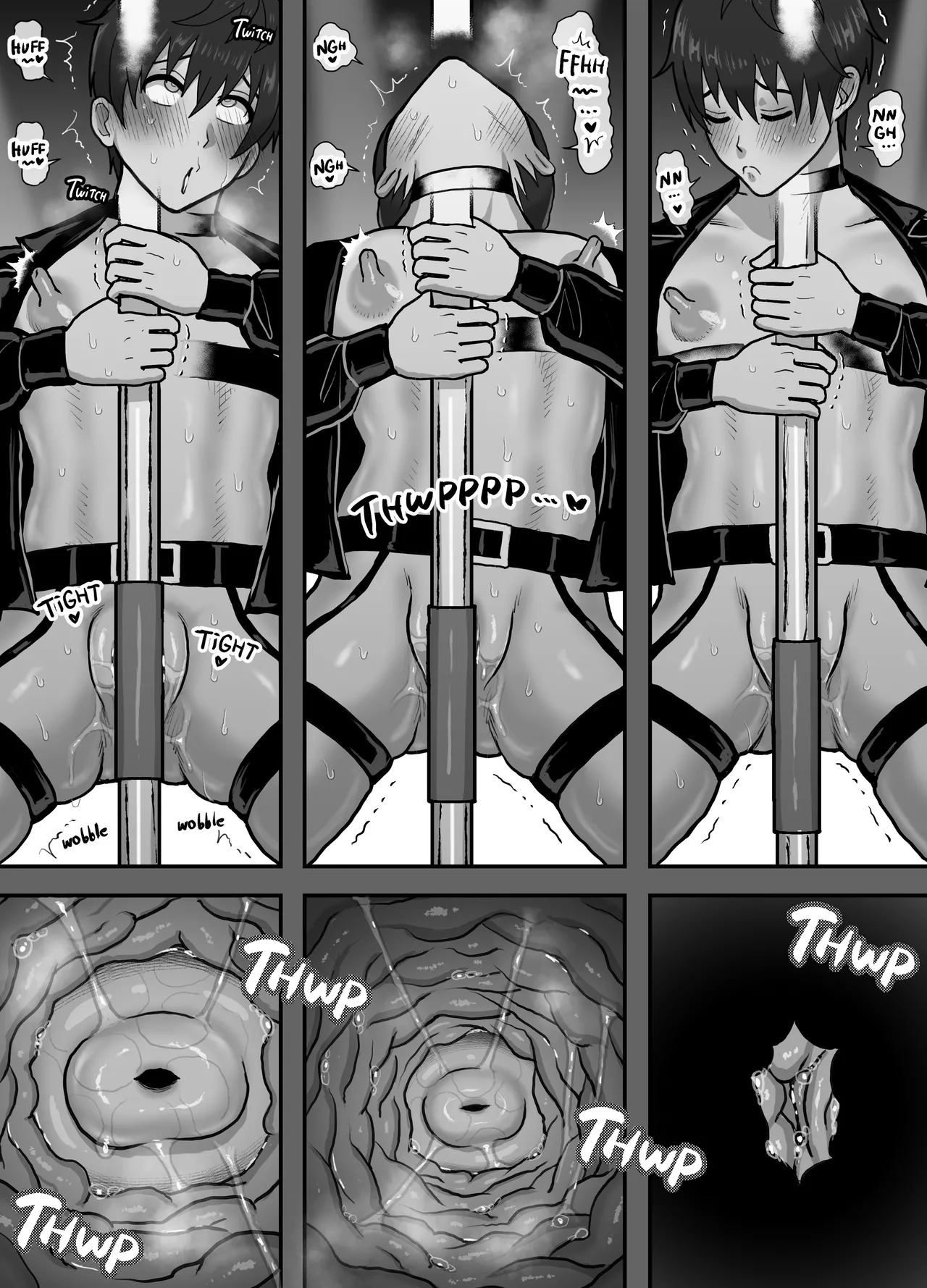 [Onoko Ya Honpo (Kamiwo Akira)]First Time at a Cuntboy Strip  Club[English] Page 25