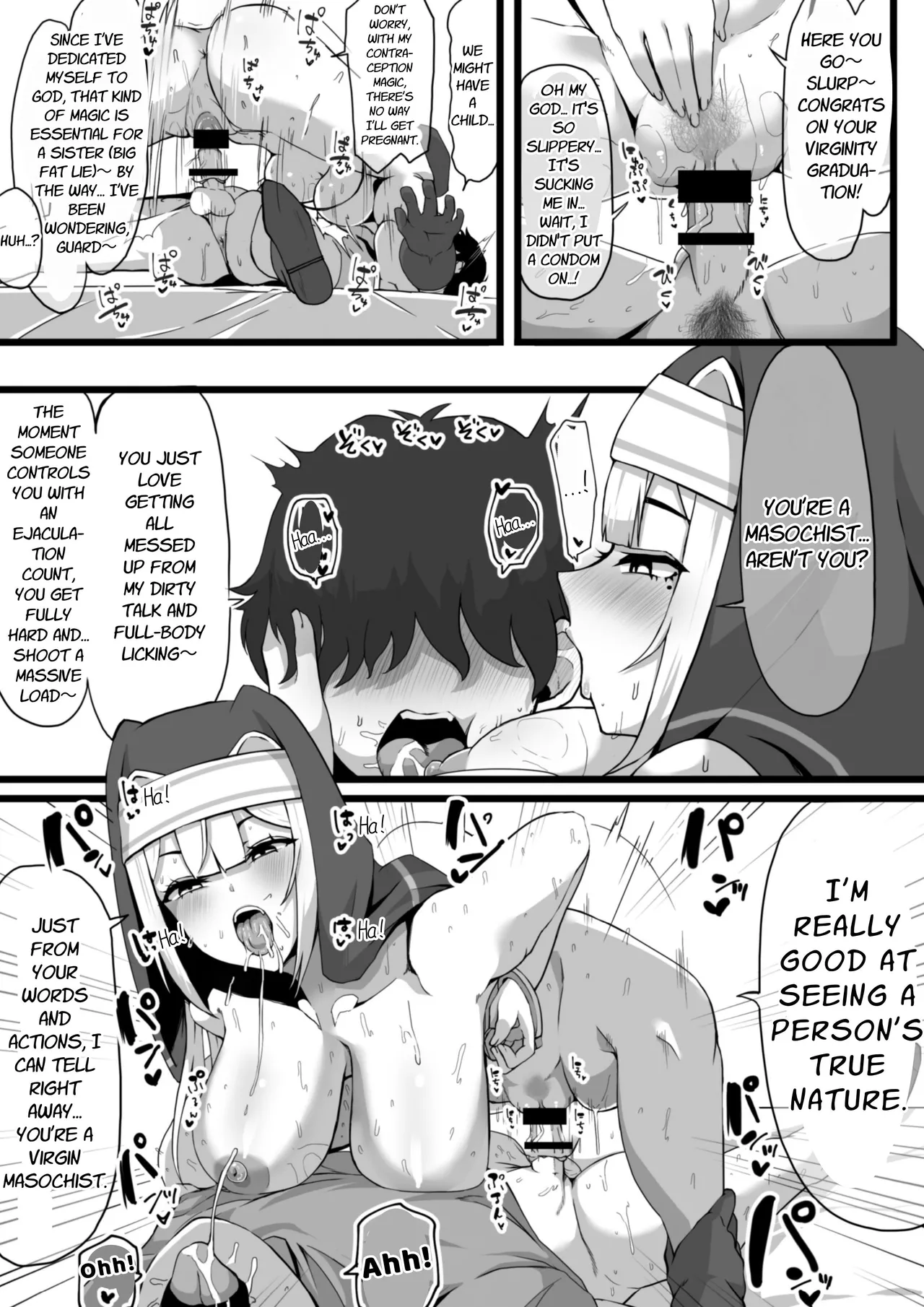 [Whisp (Nyarot)]Ansatsusha datta Onna Souryo-san ni Yuuwaku Sarete ~Amaama Oppai Shokei Sarete Shimau Maso Kanshu-san~ | The Masochistic Guard Seduced by the Assassin Nun ~Sweet Breast Punishment~[English] [Link-Link] Page 9