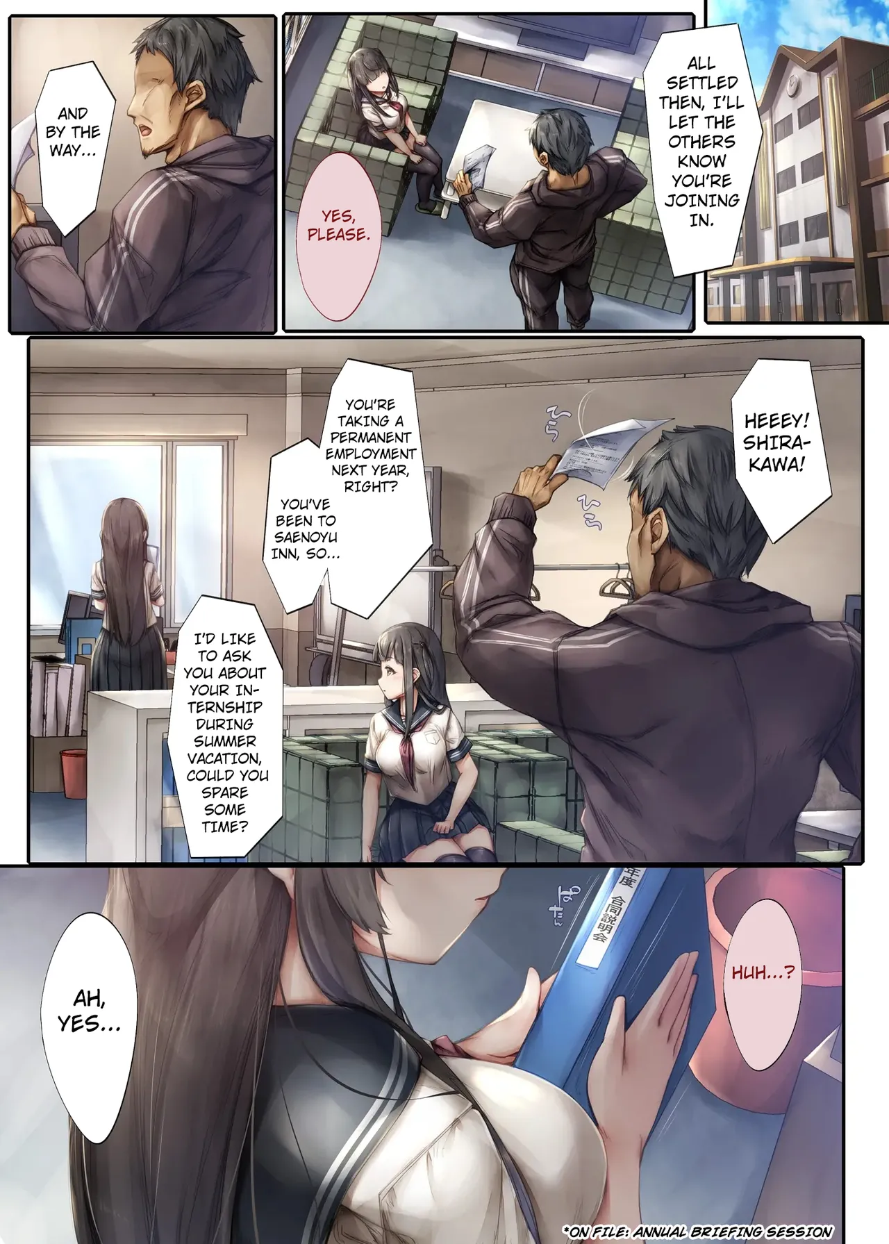 [Shiro Kuro Usa (Sugiyuu)]Kiyowa na Kanojo wa Aragaenai ~Intern Netorare Choukyou Jisshuu~[English] [Saikey] Page 3