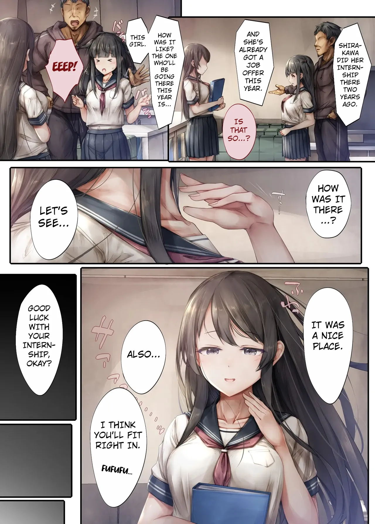 [Shiro Kuro Usa (Sugiyuu)]Kiyowa na Kanojo wa Aragaenai ~Intern Netorare Choukyou Jisshuu~[English] [Saikey] Page 4