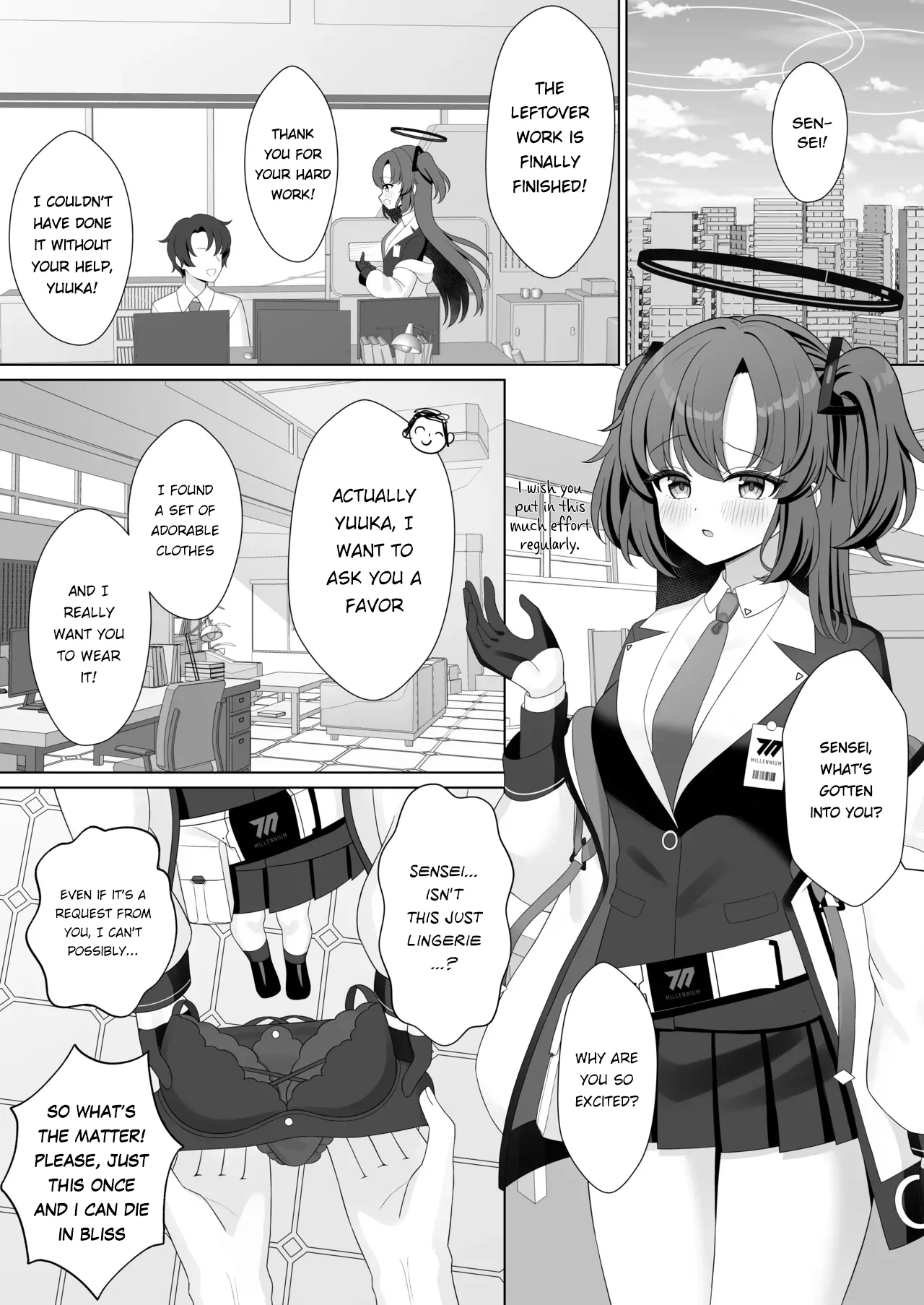 [Kurumi no Atelier (Futaba Kurumi)]Sensei! Nan desu ka Kono Ikagawashii Shitagi wa!(Blue Archive) [English] [EdenOfKivotos] [Digital] Page 4